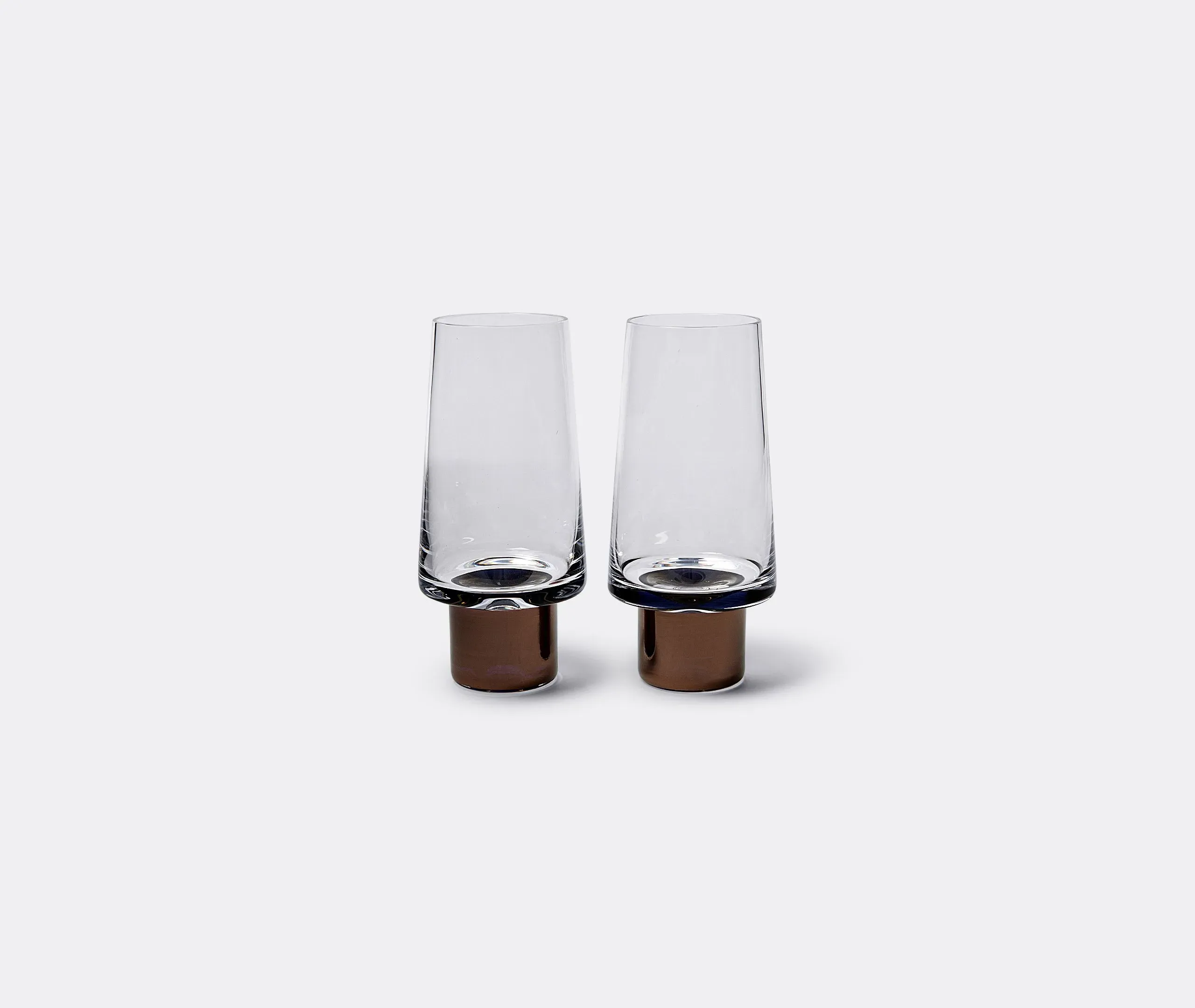 Highball Glasses Set of 2 - Copper, Glass