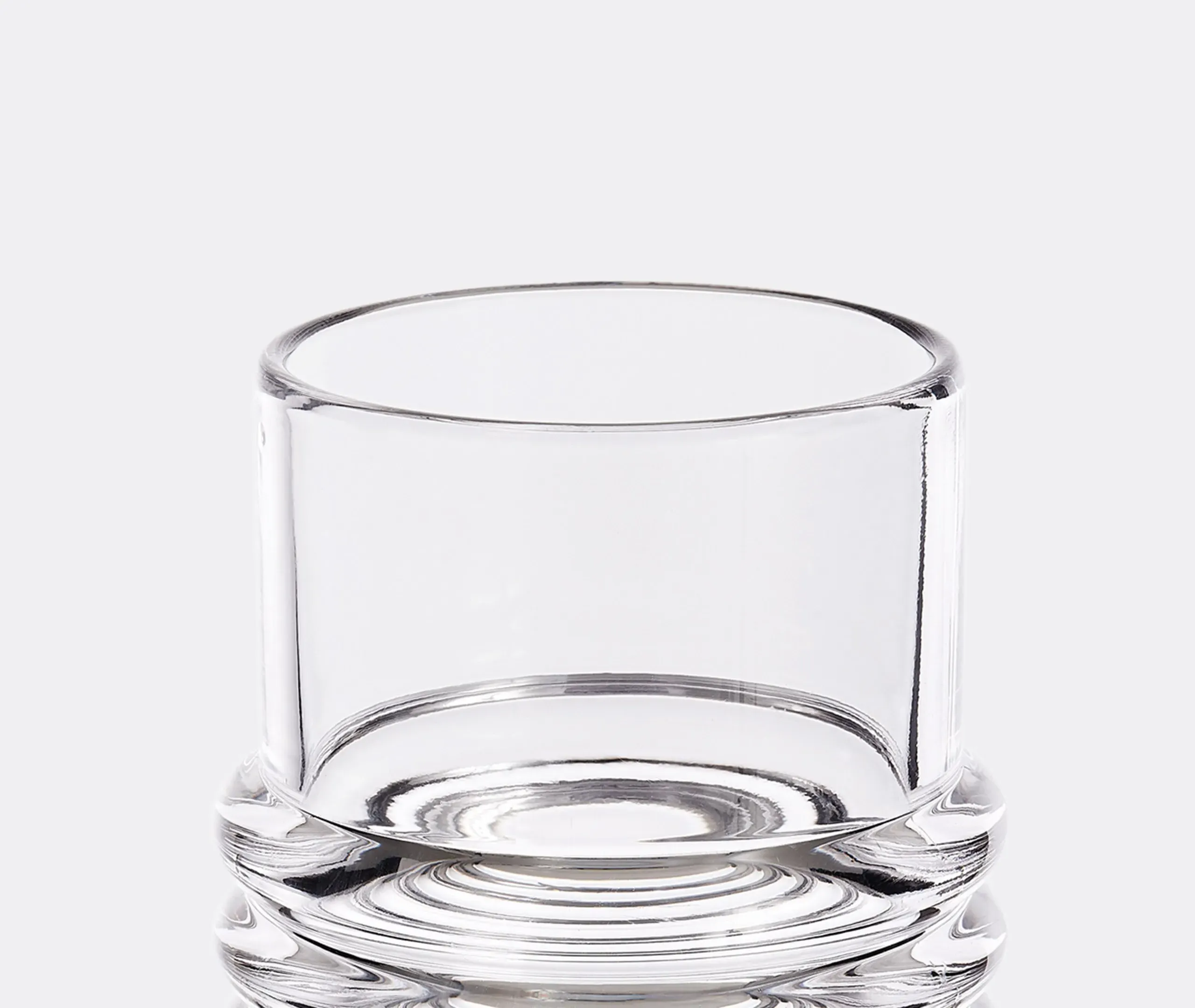 Large Press Vase - Clear, Pressed Glass