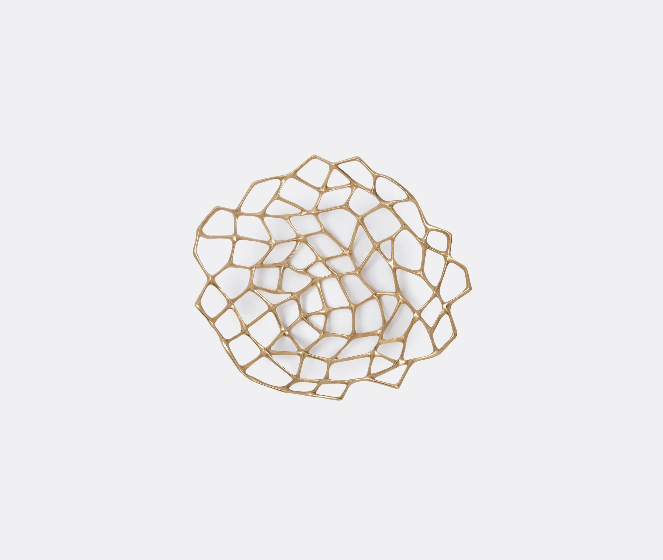 Lattice Fruit Bowl - Brass, Sand-Cast Metal