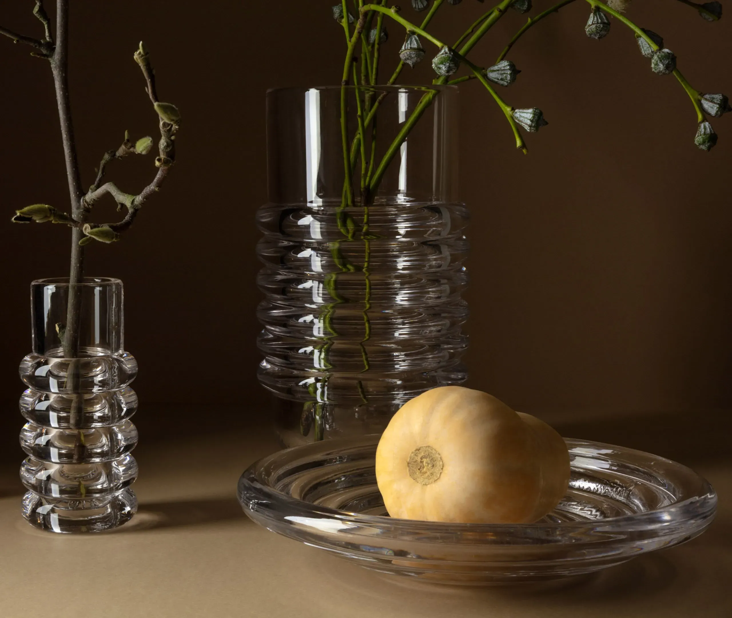 Medium Serving Bowl - Clear, Pressed Glass