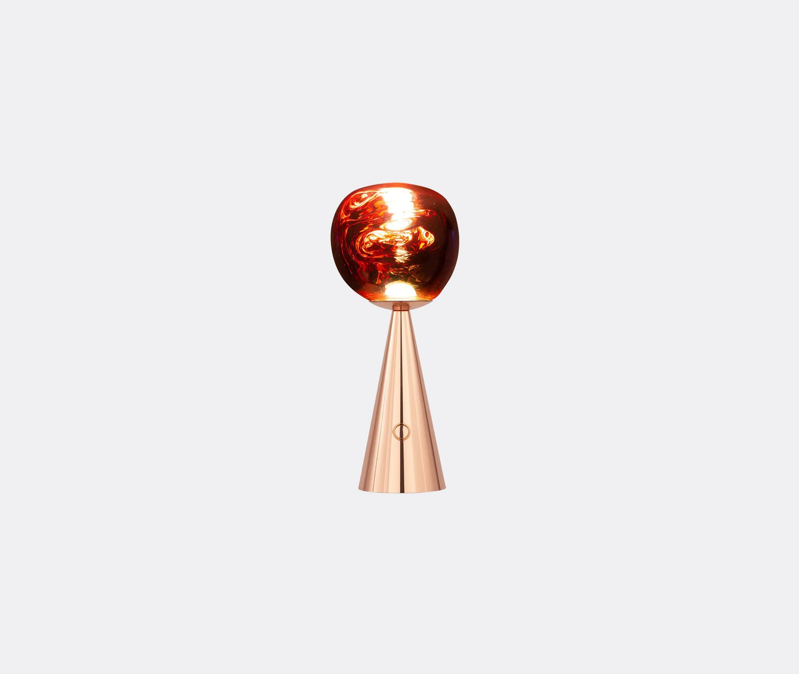 Portable LED Lamp with Battery - Copper, Glass