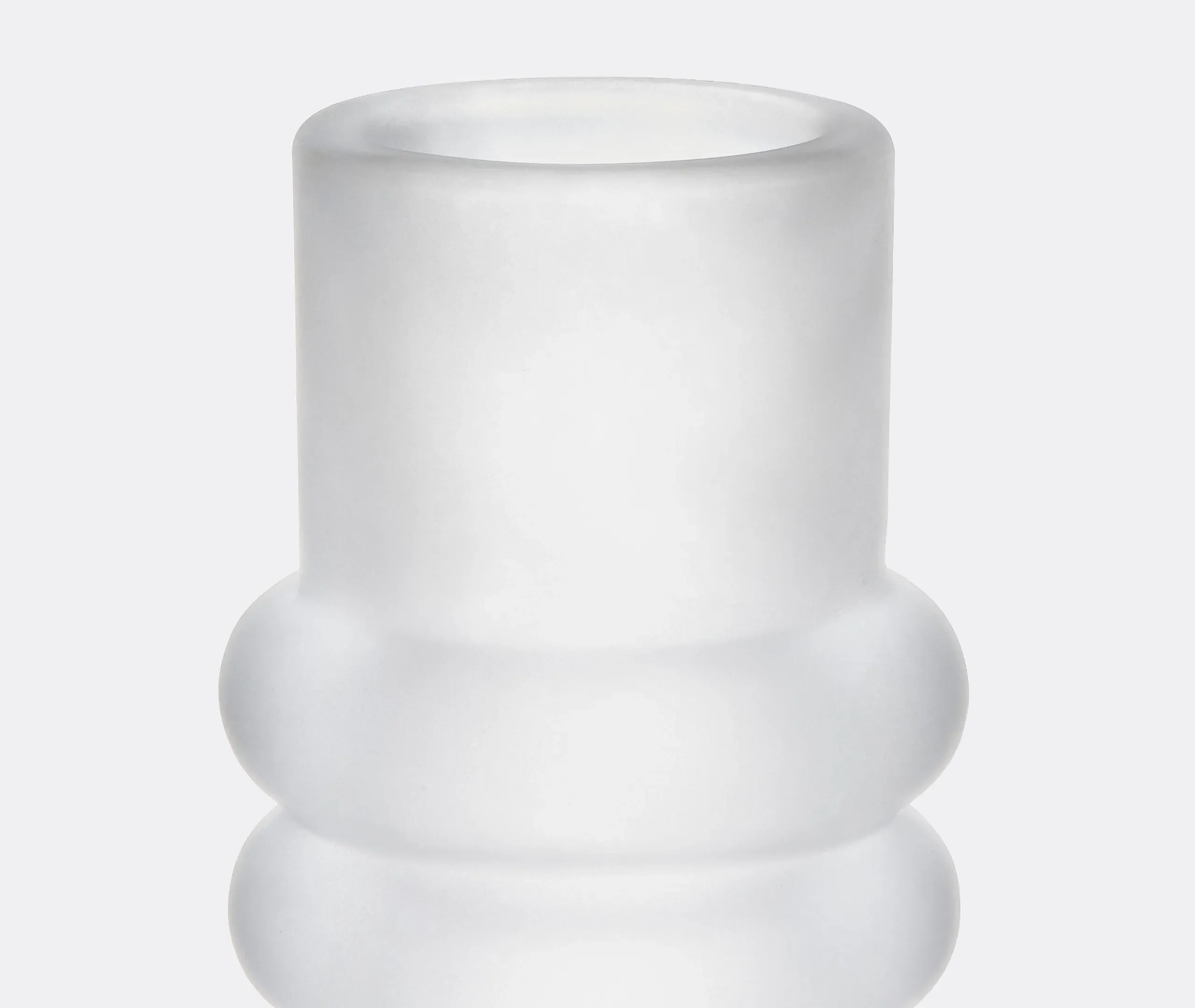 Press Small Stem Vase - Frosted White, Pressed Glass alternate view