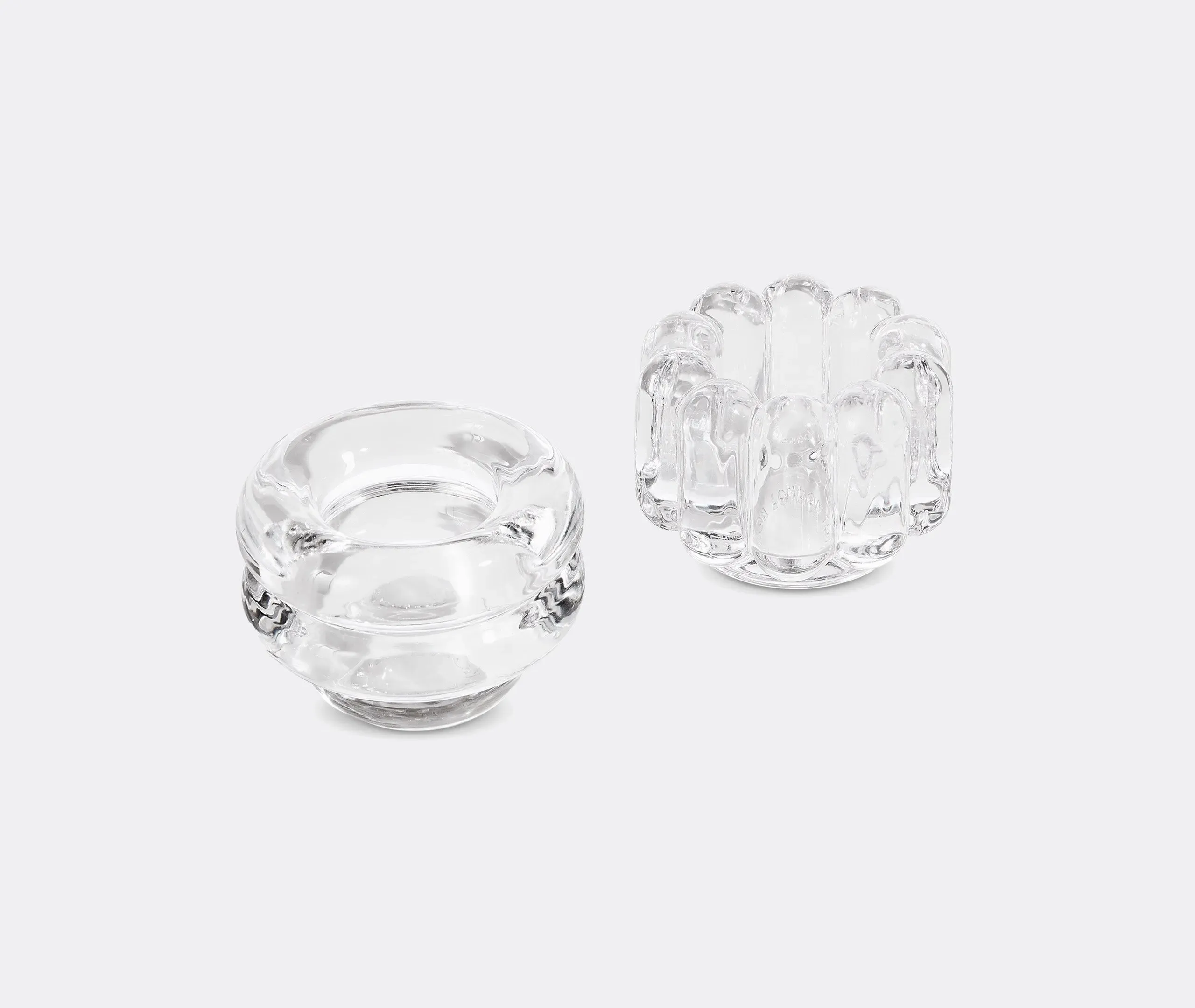 Press Vertical Tealight Holder - Clear