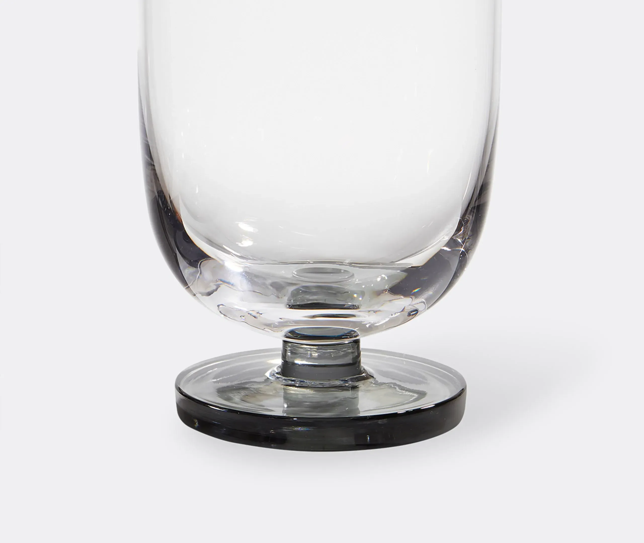 Puck Water Tumblers Set of Two - Clear, Smoke