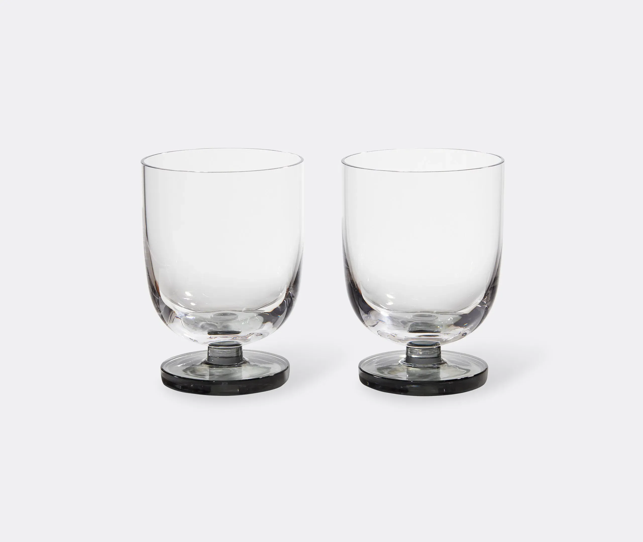 Puck Water Tumblers Set of Two - Clear, Smoke image