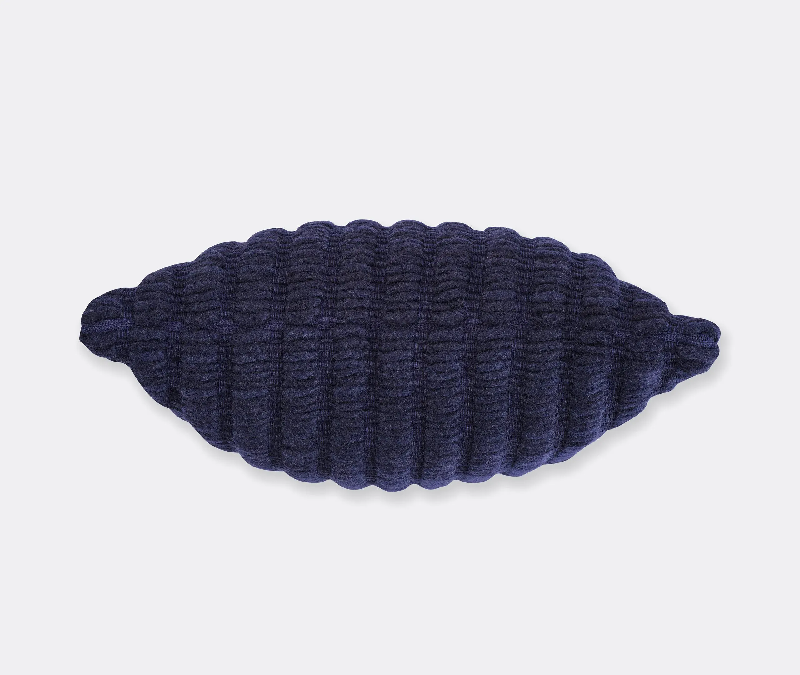 Ridge Textured Cushion - Indigo, Wool