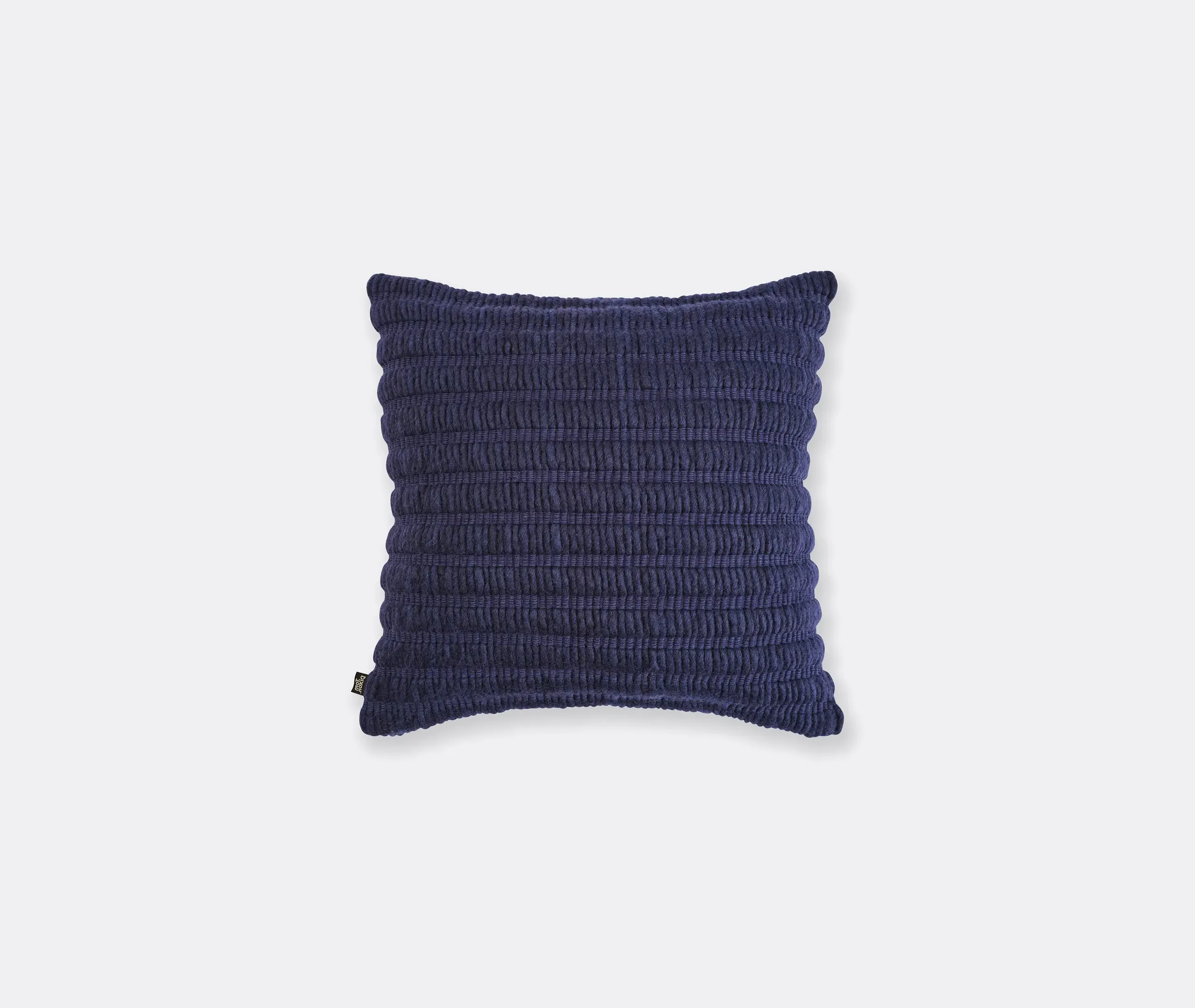 Ridge Textured Cushion - Indigo, Wool
