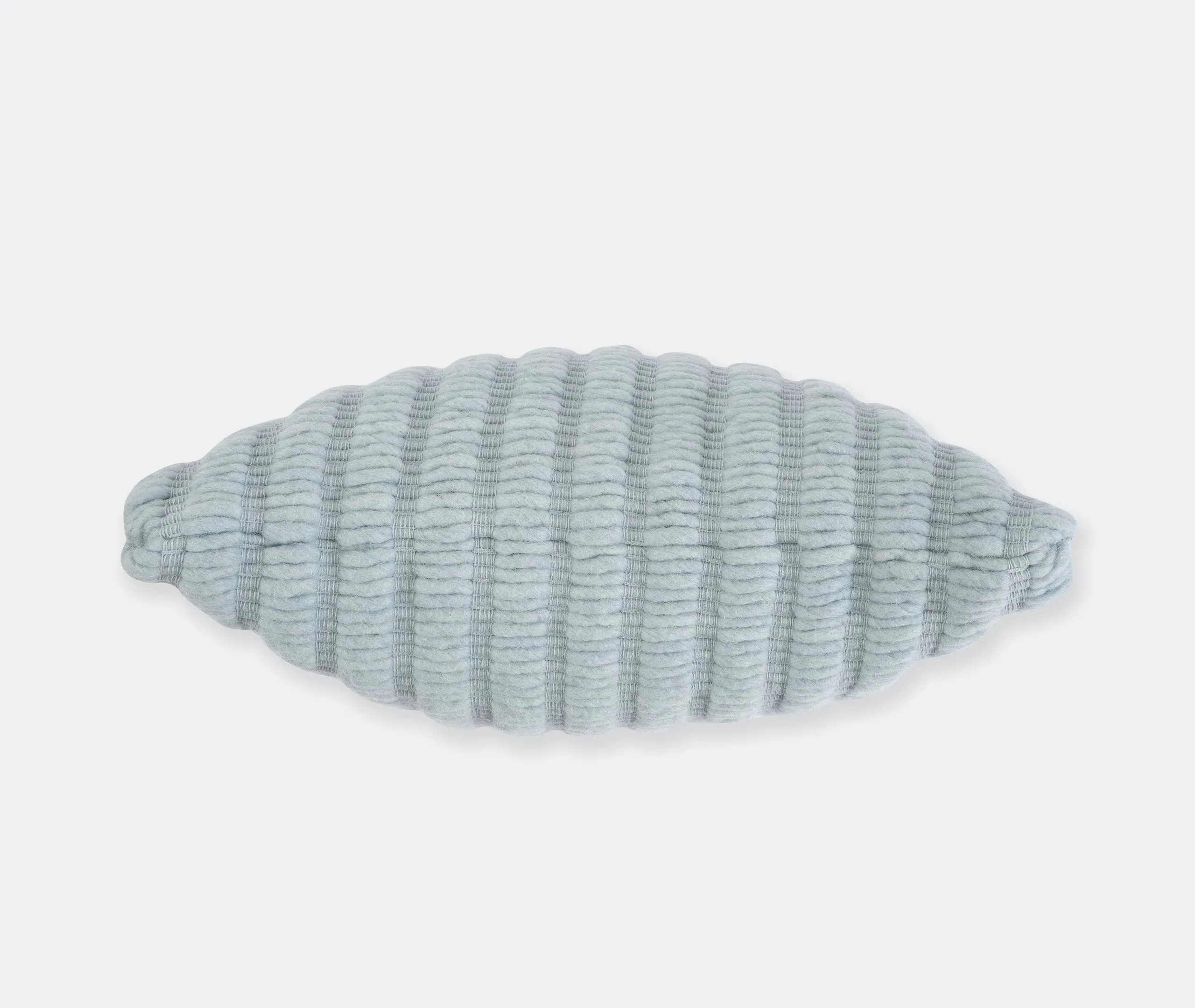 Ridge Textured Cushion - Light Blue, Wool