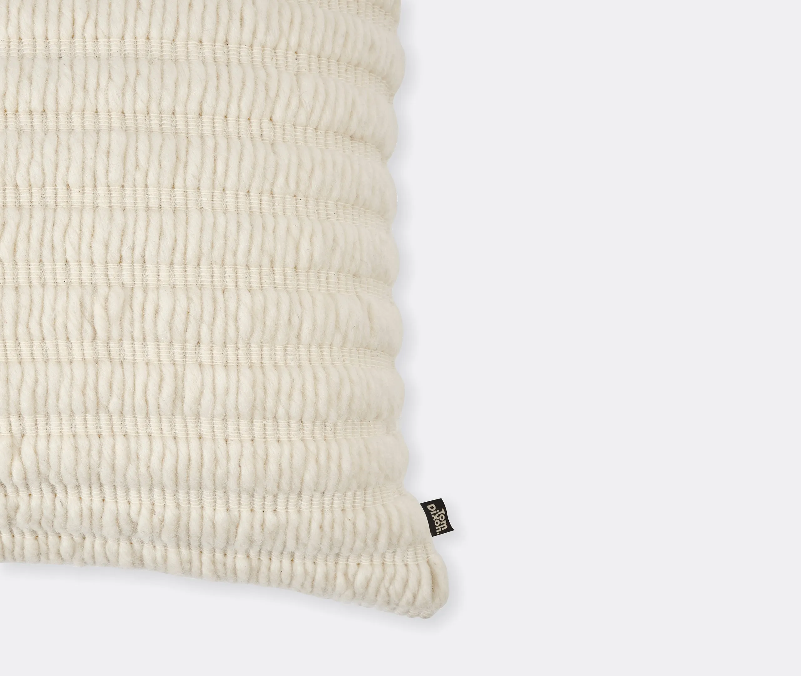 Ridge Textured Cushion - Natural, Wool