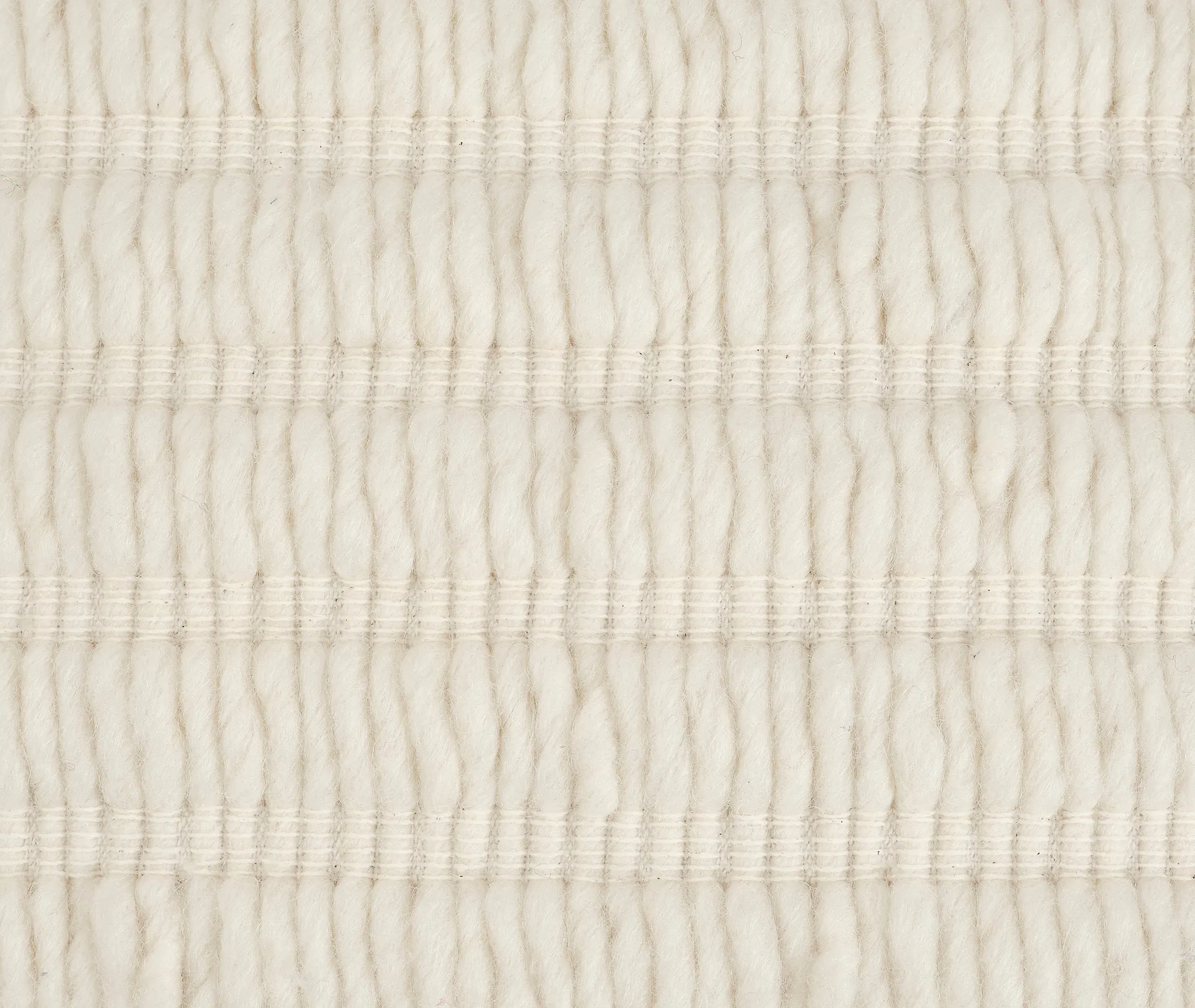 Ridge Textured Cushion - Natural, Wool