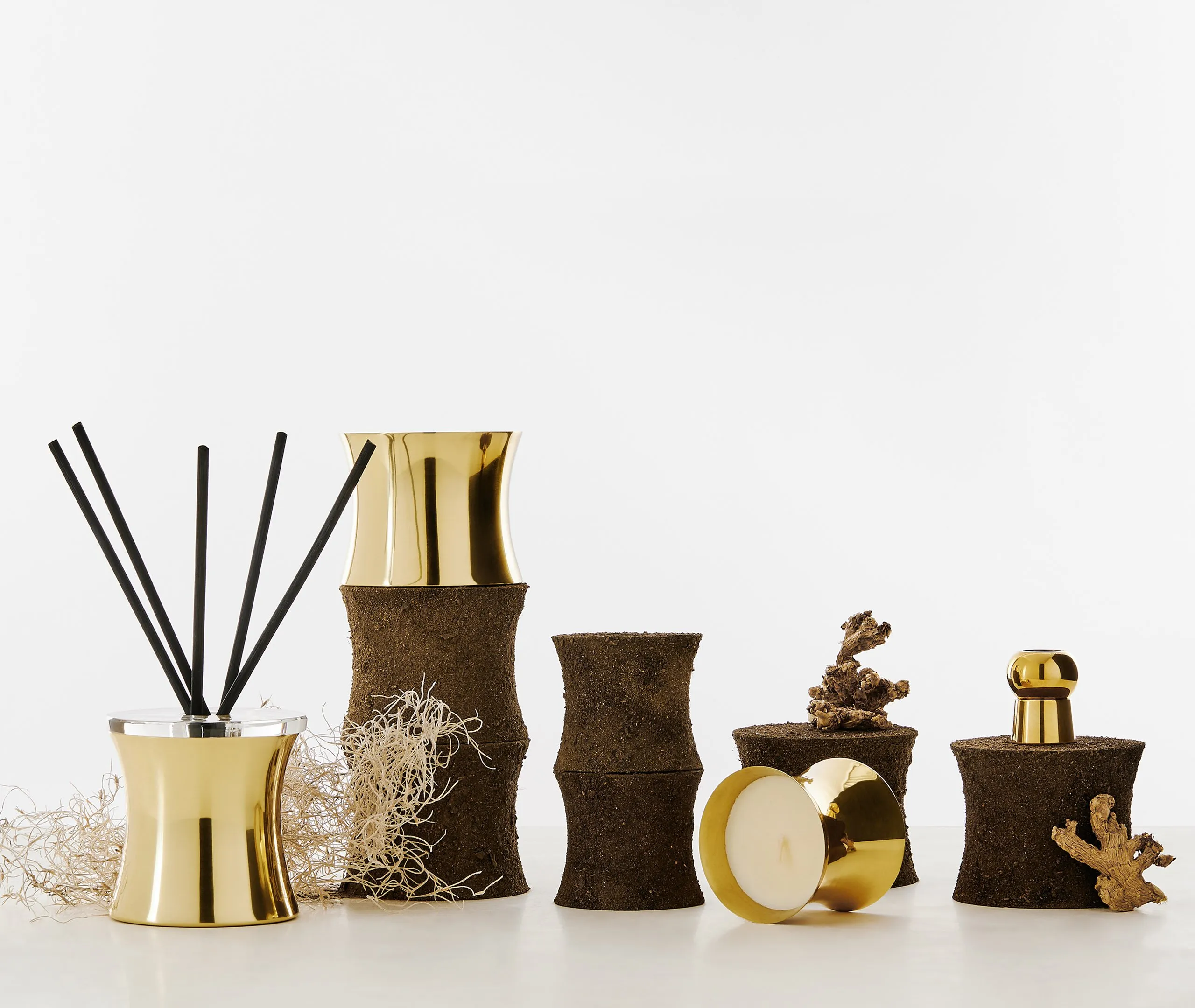 Root Large Candle - Brass