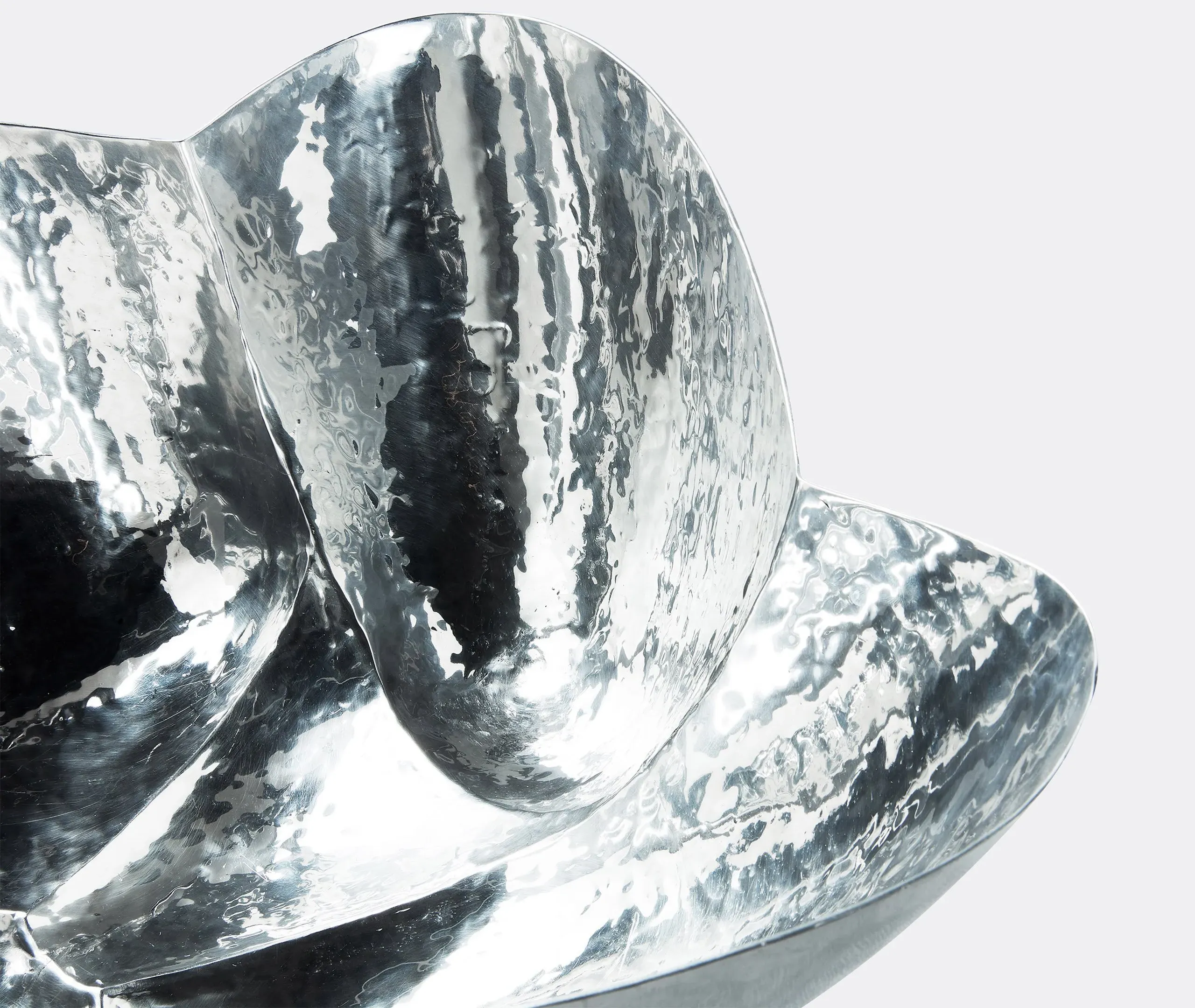 Serving Bowl Handmade - Silver, Aluminium