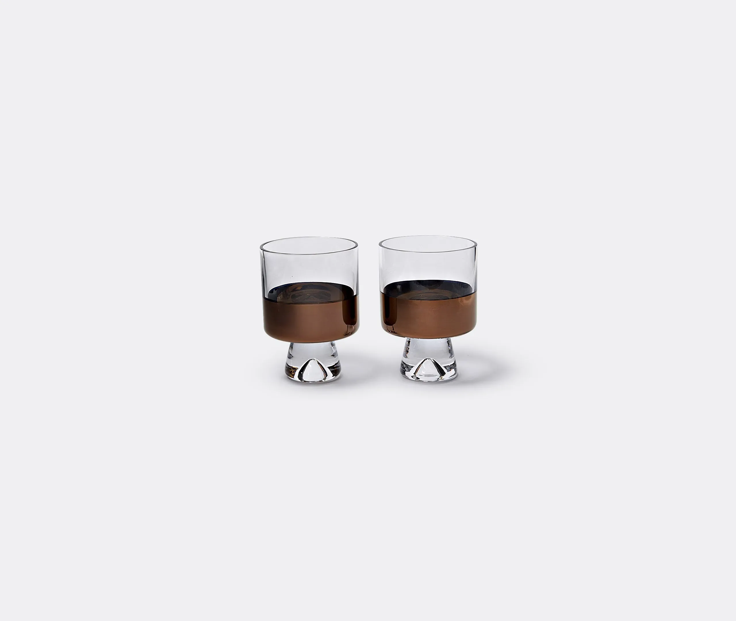 Set of 2 Low Ball Glasses - Copper, Glass image