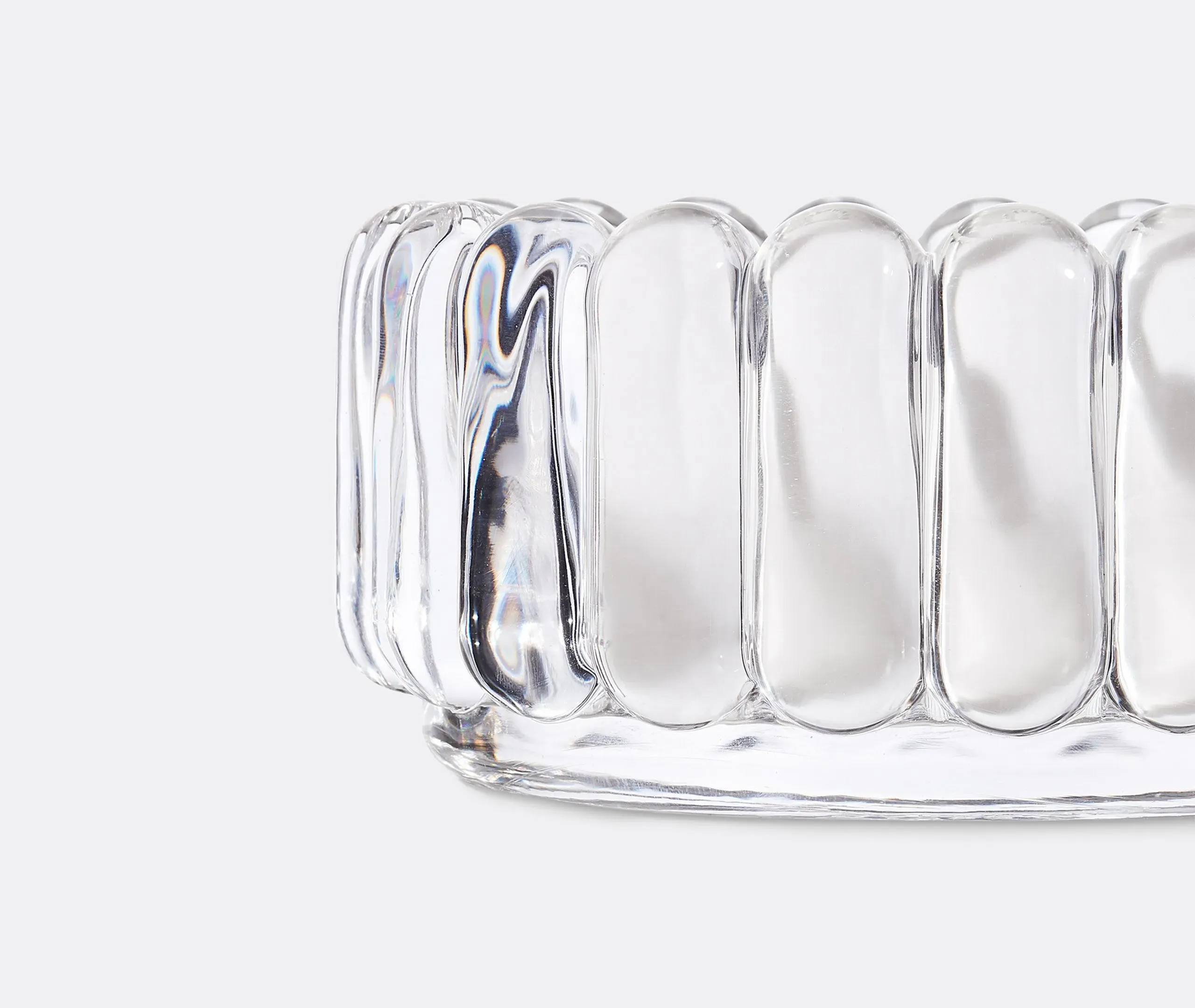 Small Serving Bowl - Clear, Pressed Glass