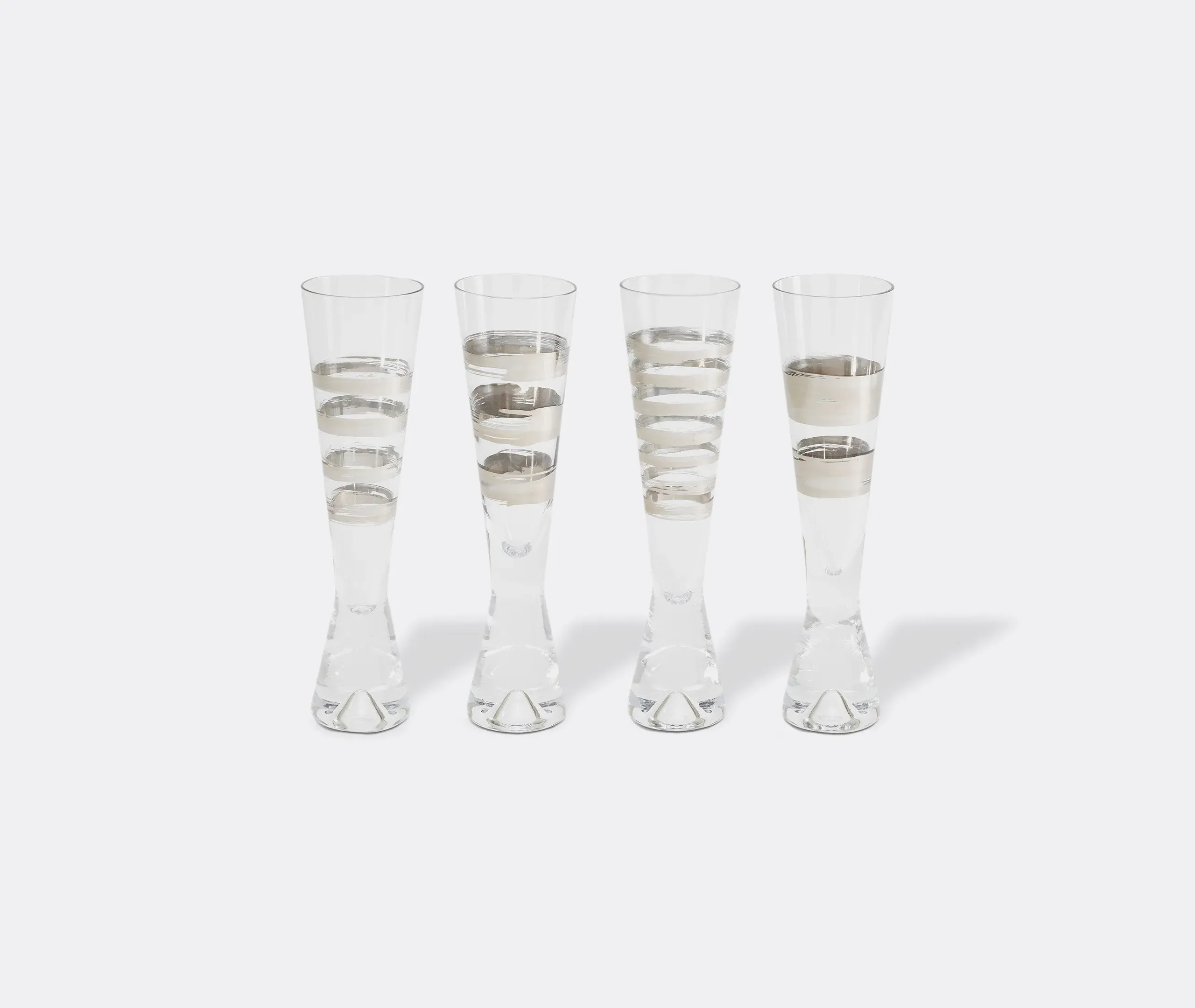 Tank Champagne Glass Set of Four - Clear