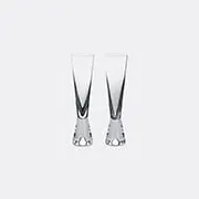 Tank Champagne Glasses Set of Two - Black, Glass
