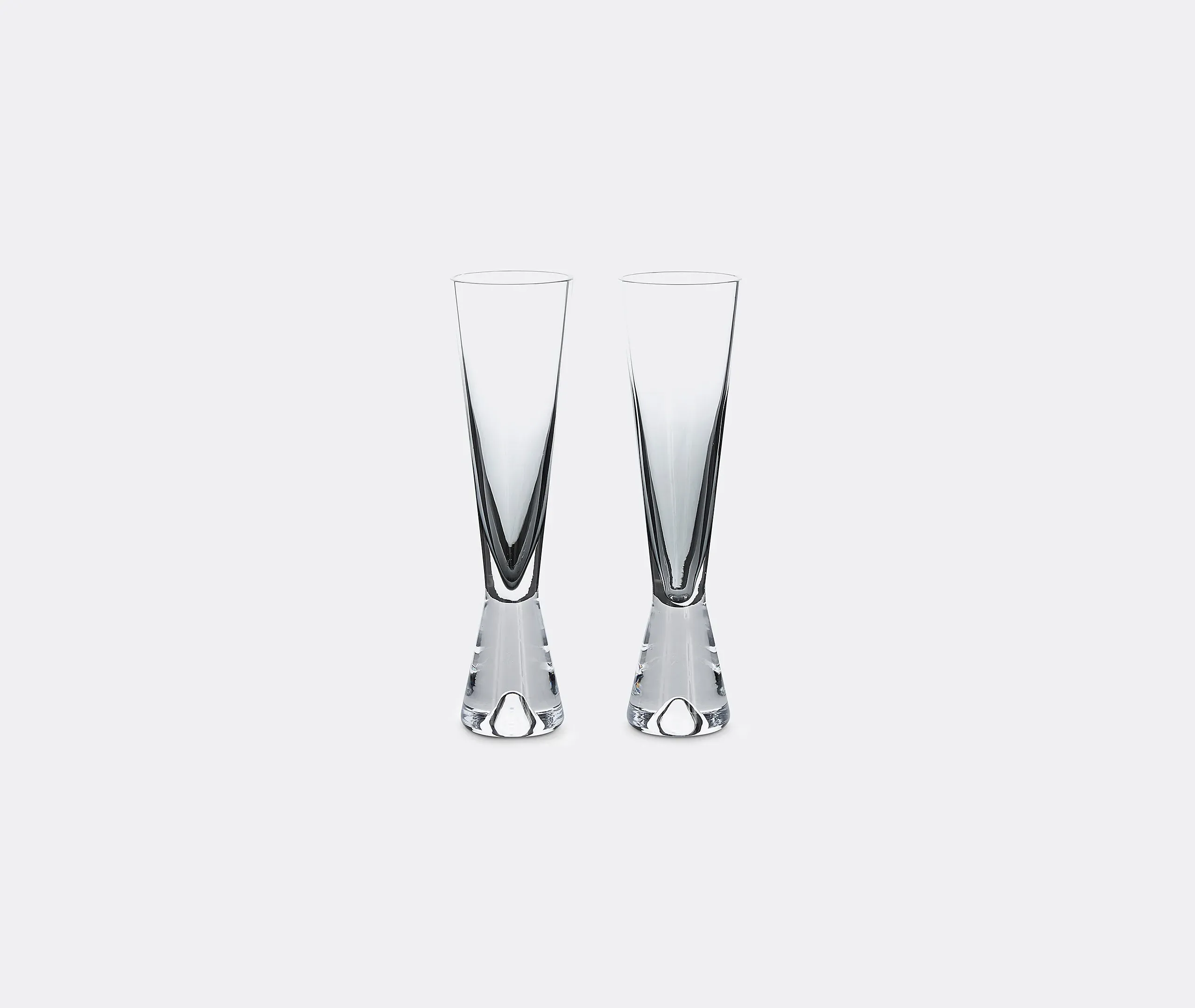 Tank Champagne Glasses Set of Two - Black, Glass