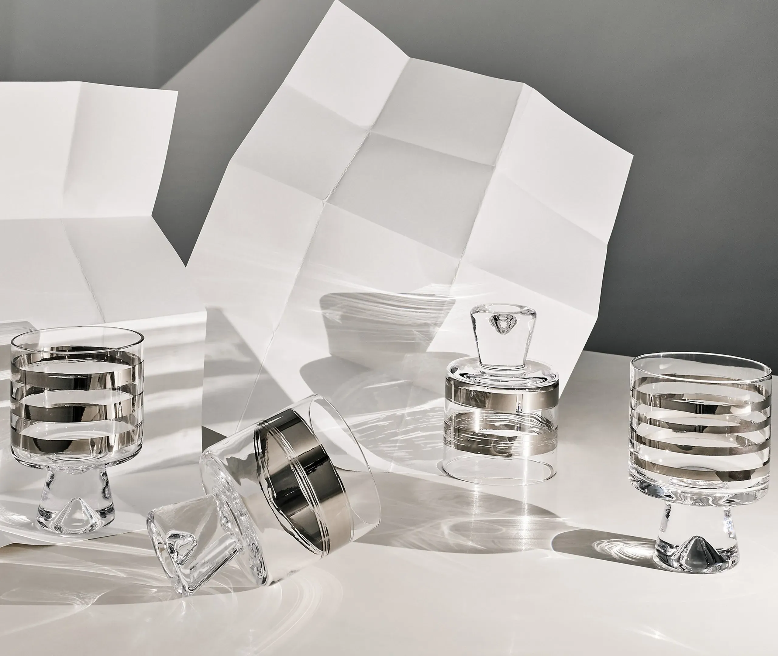 Tank Low Ball Glass Set of Four - Clear