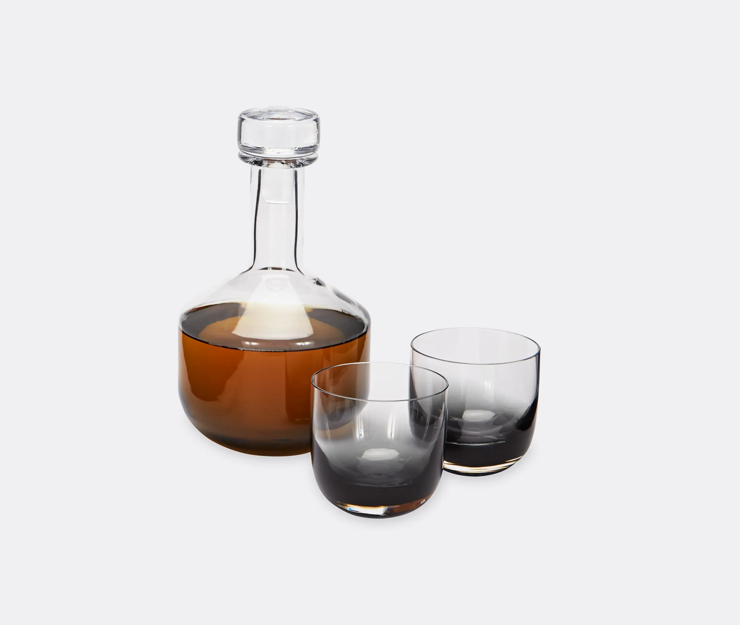 Tank Whiskey Glasses Set of Two - Black, Glass