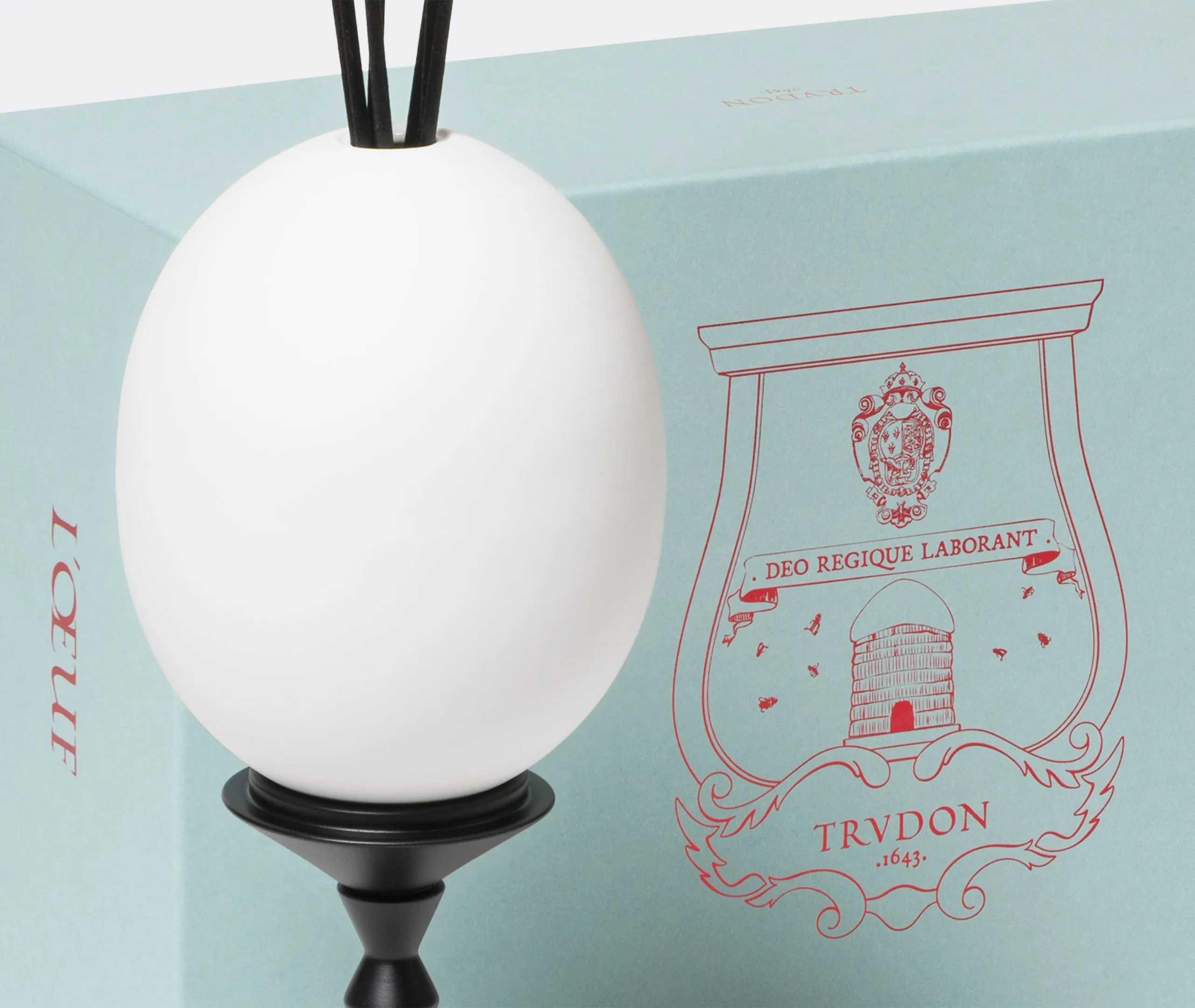 Egg Reed Diffuser Set Cyrnos - White, Ceramic