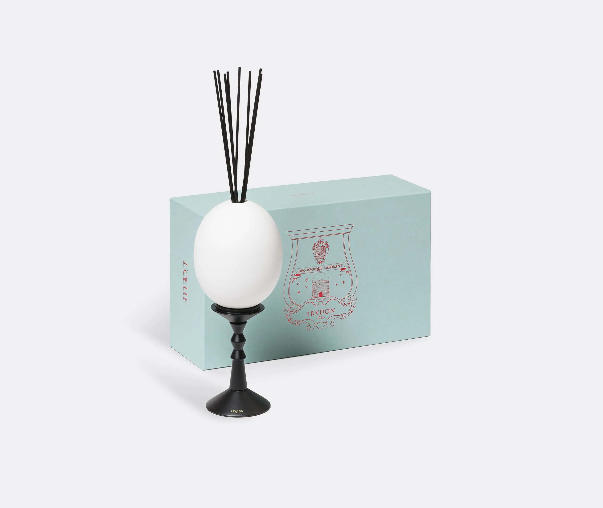 Egg Reed Diffuser Set Ernesto - White, Ceramic