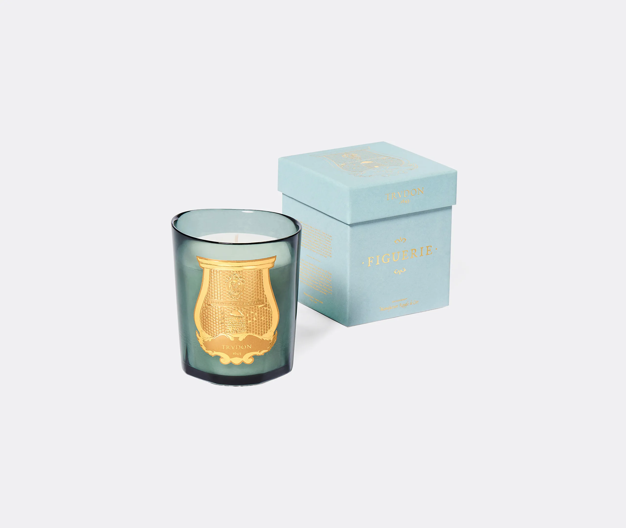 Figuerie Small Scented Candle - Green, Glass alternate view