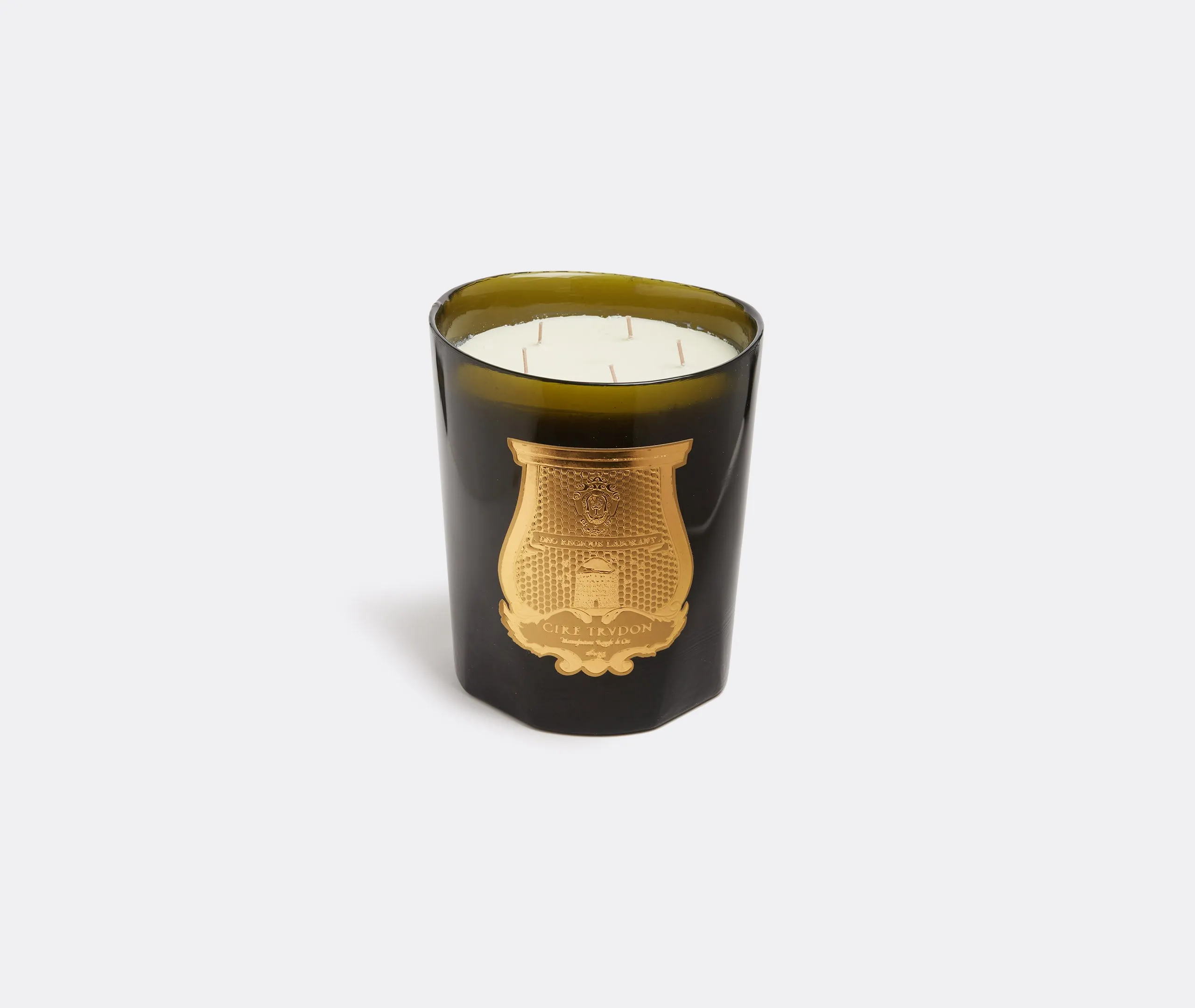 Large Ernesto Scented Candle - Green, Hand-Blown Glass
