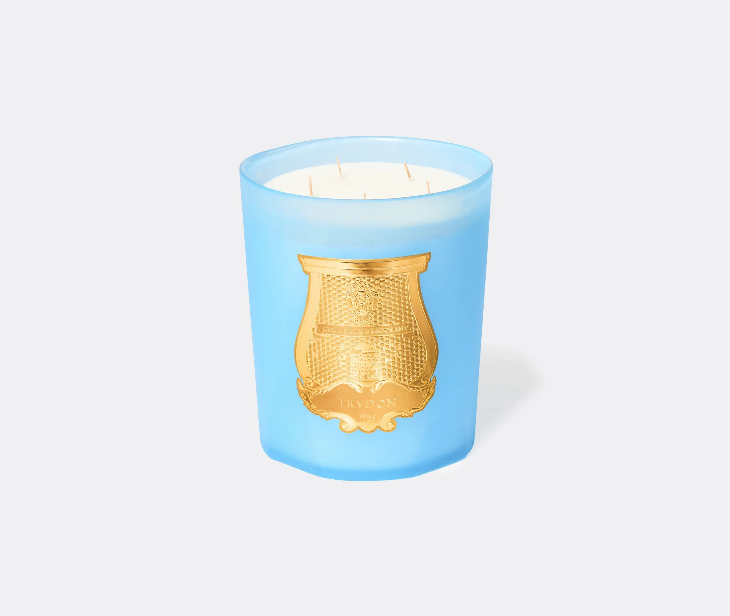 Large Versailles Candle - Light Blue, Wax