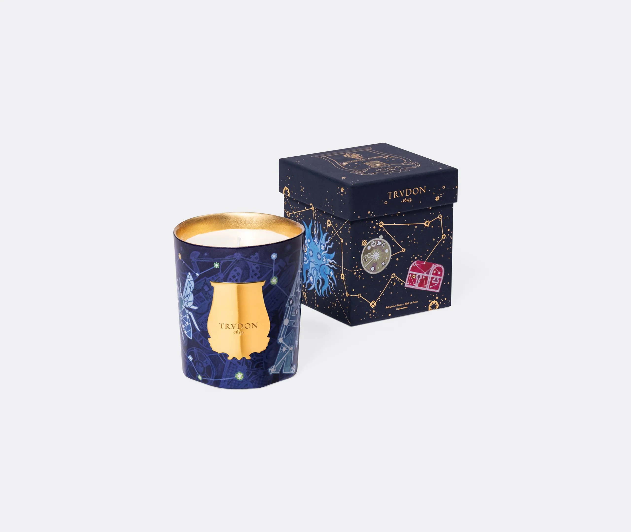 Luna Scented Candle - Blue, Glass