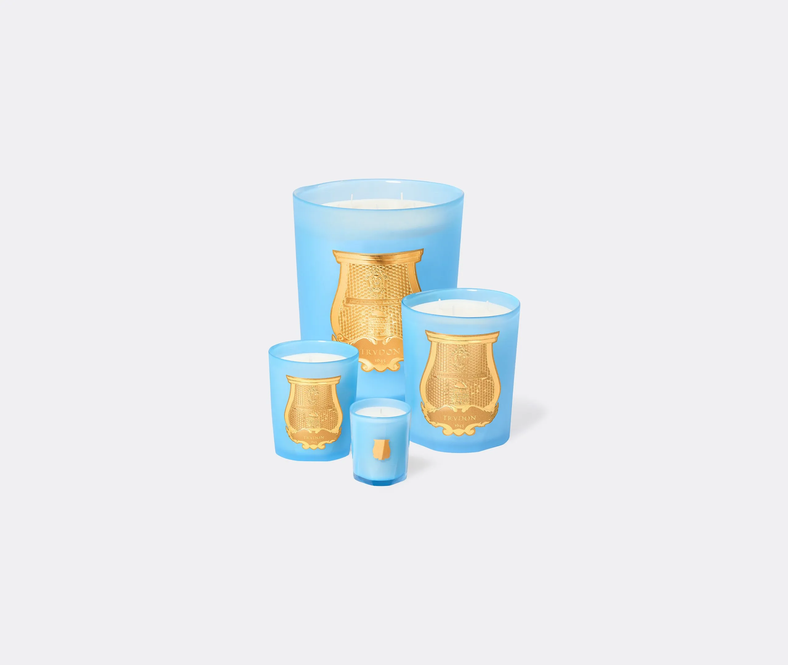 Mini Versailles Candle - Light Blue, Wax