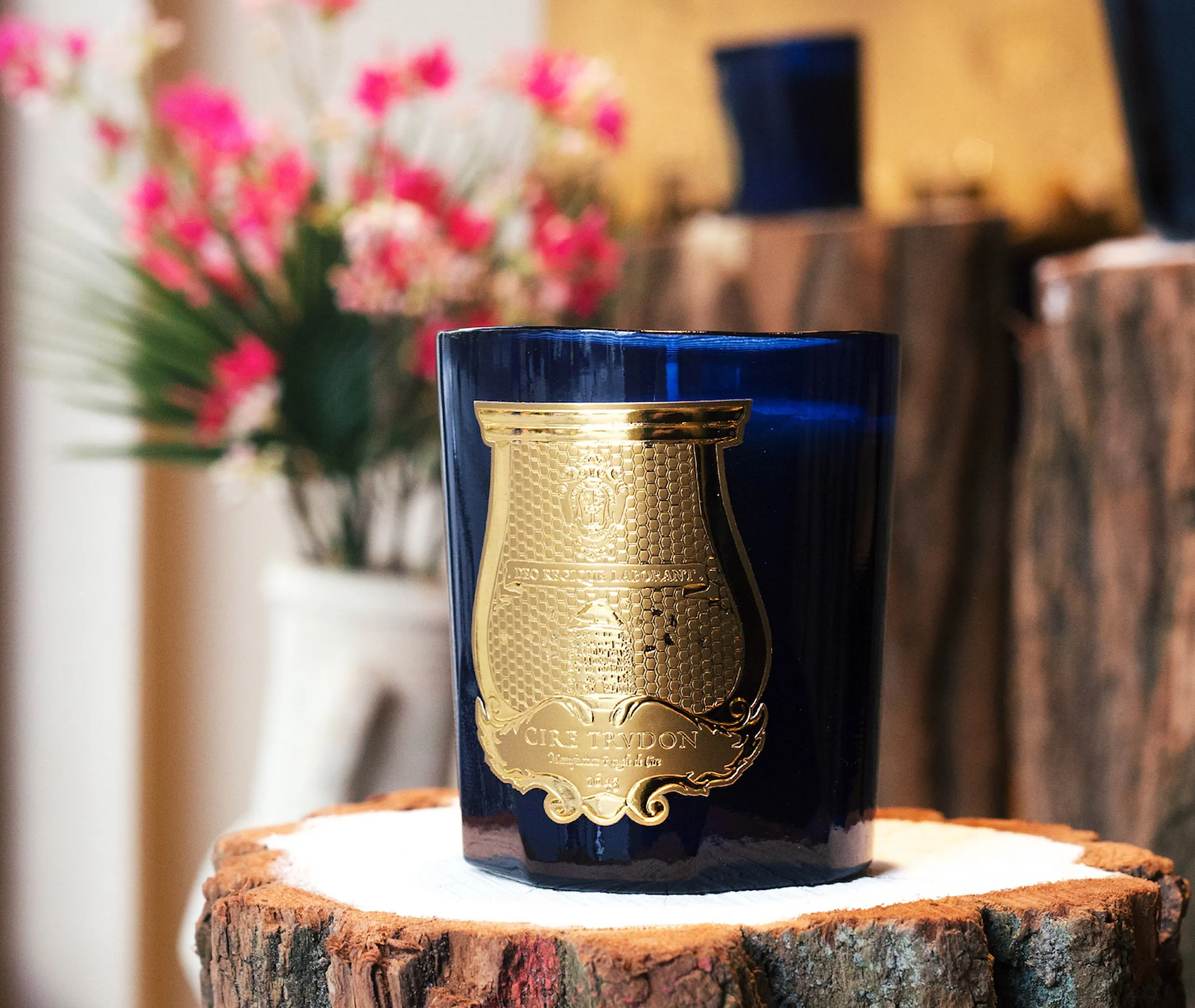 Scented Candle Reggio - Blue, Hand-Blown Glass