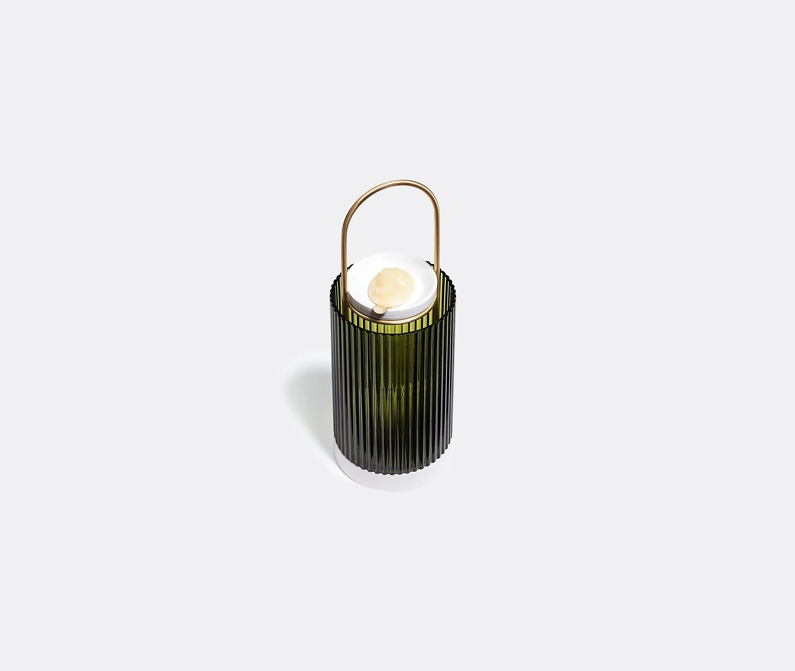 Scented Wax Warmer with Cameos - Green, Glass