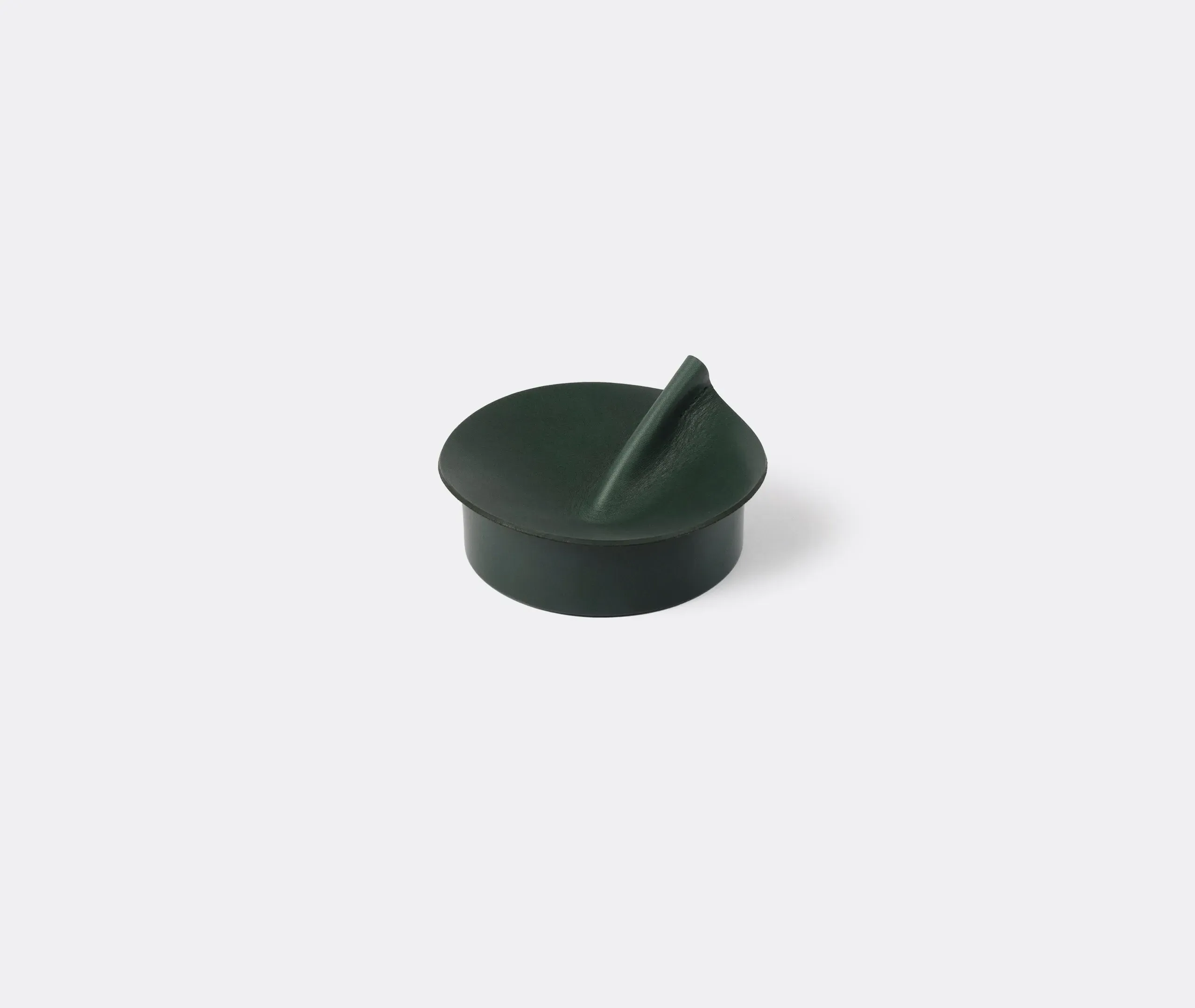 Rotonda Mini Storage Box - Green, Leather image