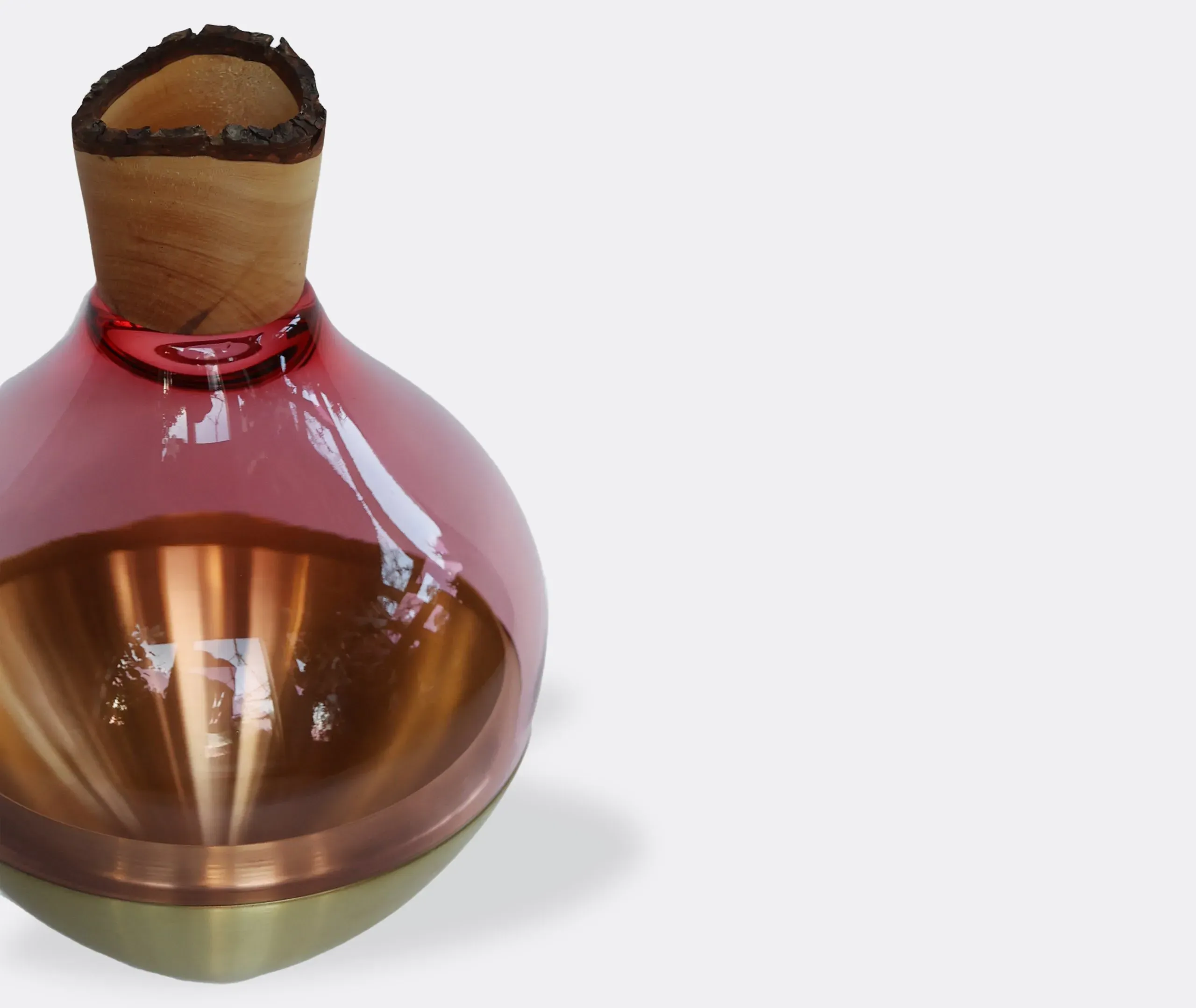 Rose India 2 Stacking Vessel - Pink, Glass