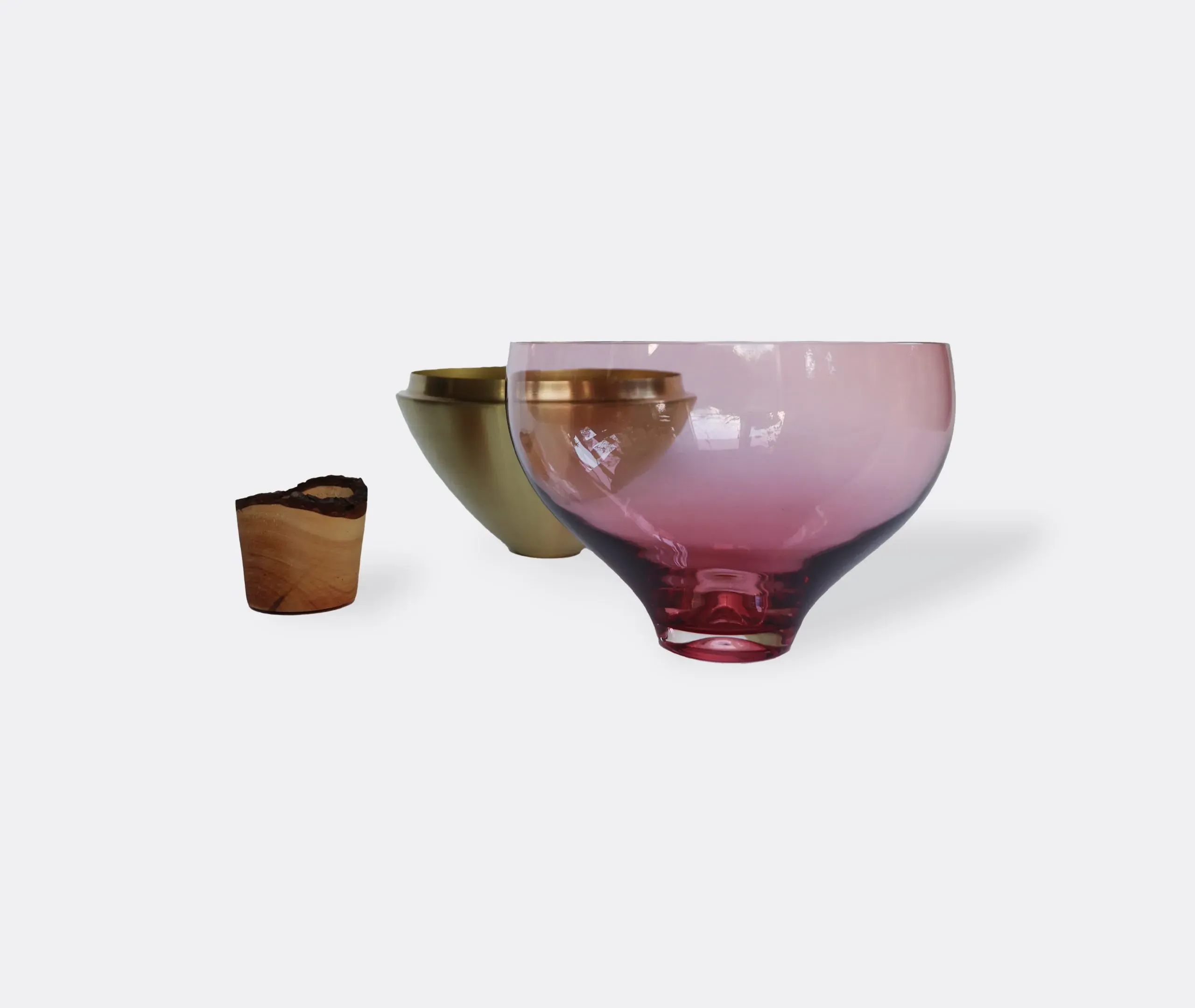 Rose India 2 Stacking Vessel - Pink, Glass