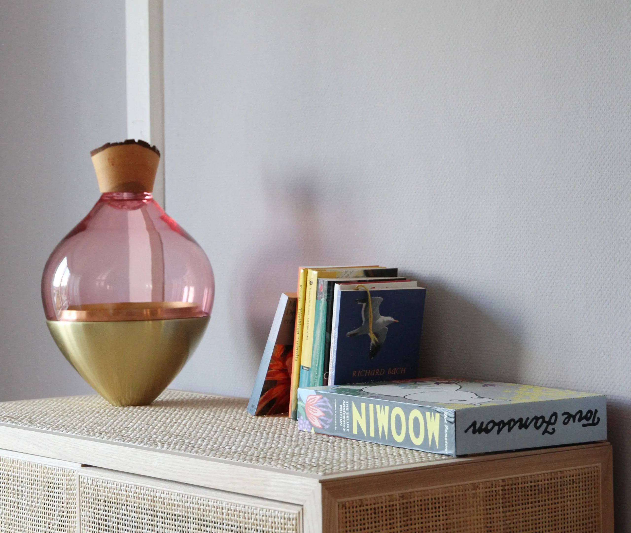 Rose India 2 Stacking Vessel - Pink, Glass