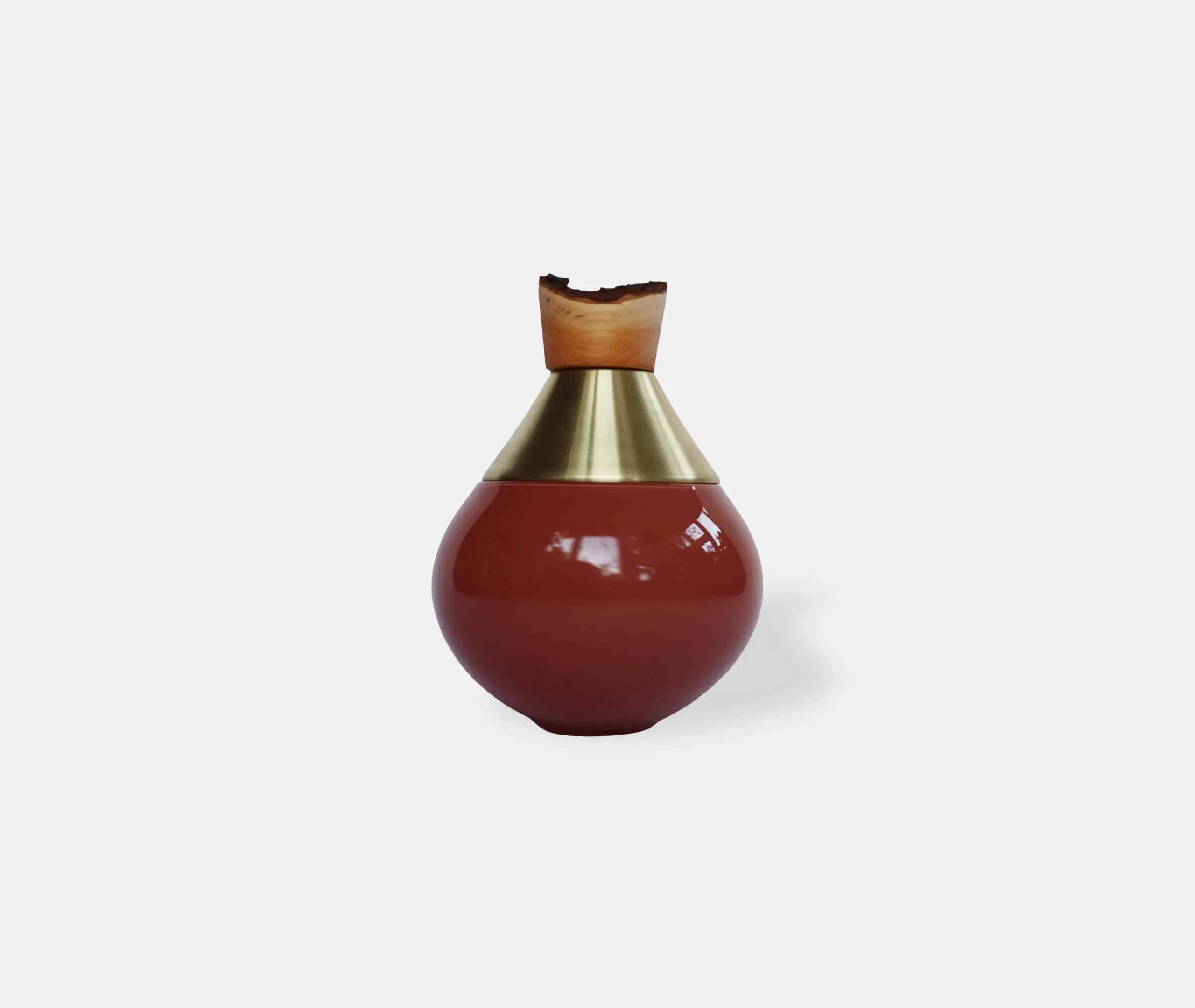 Small Stacking Vessel Set - Red, Glass image