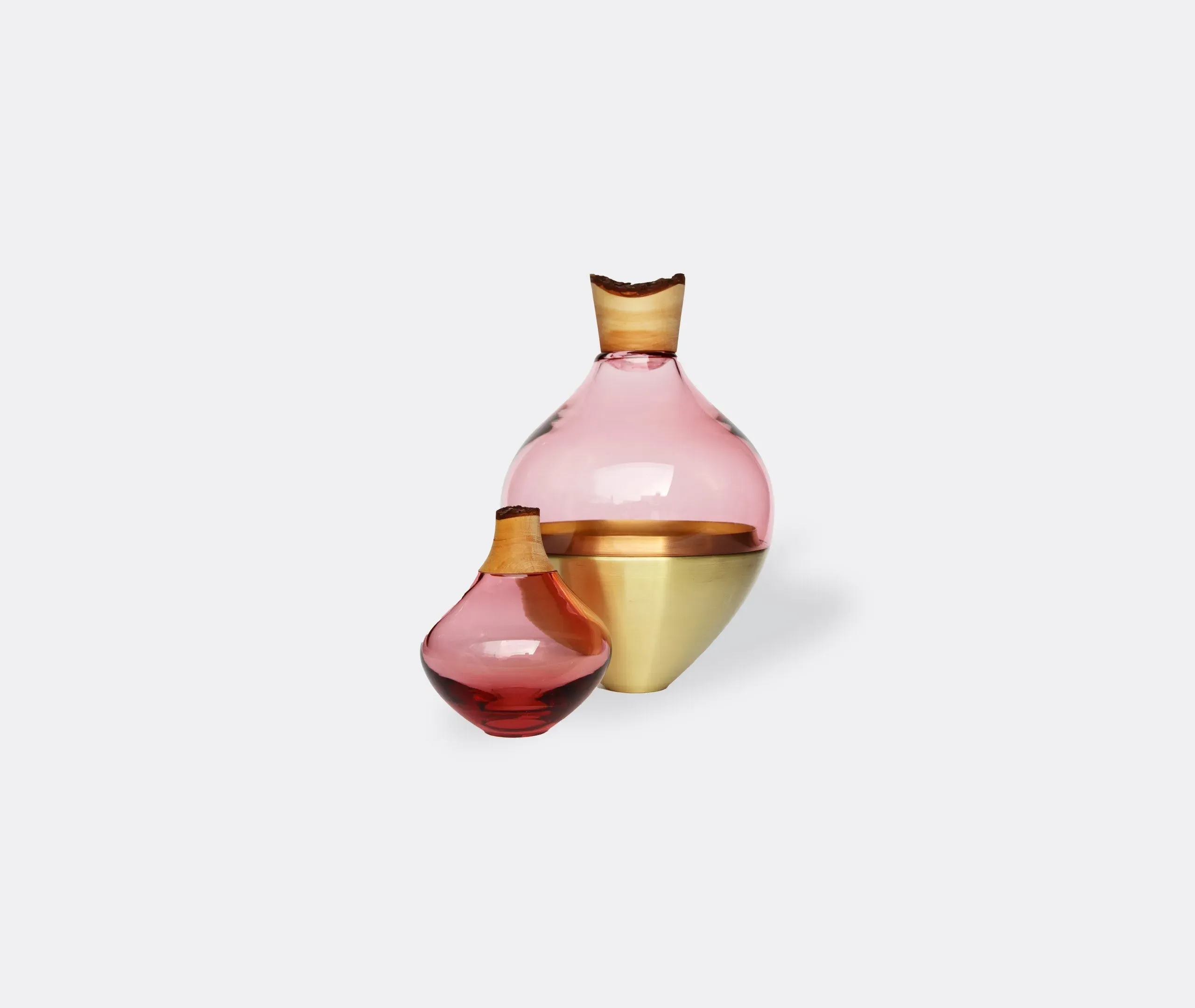 Stacking Vessel Set - Pink, Glass