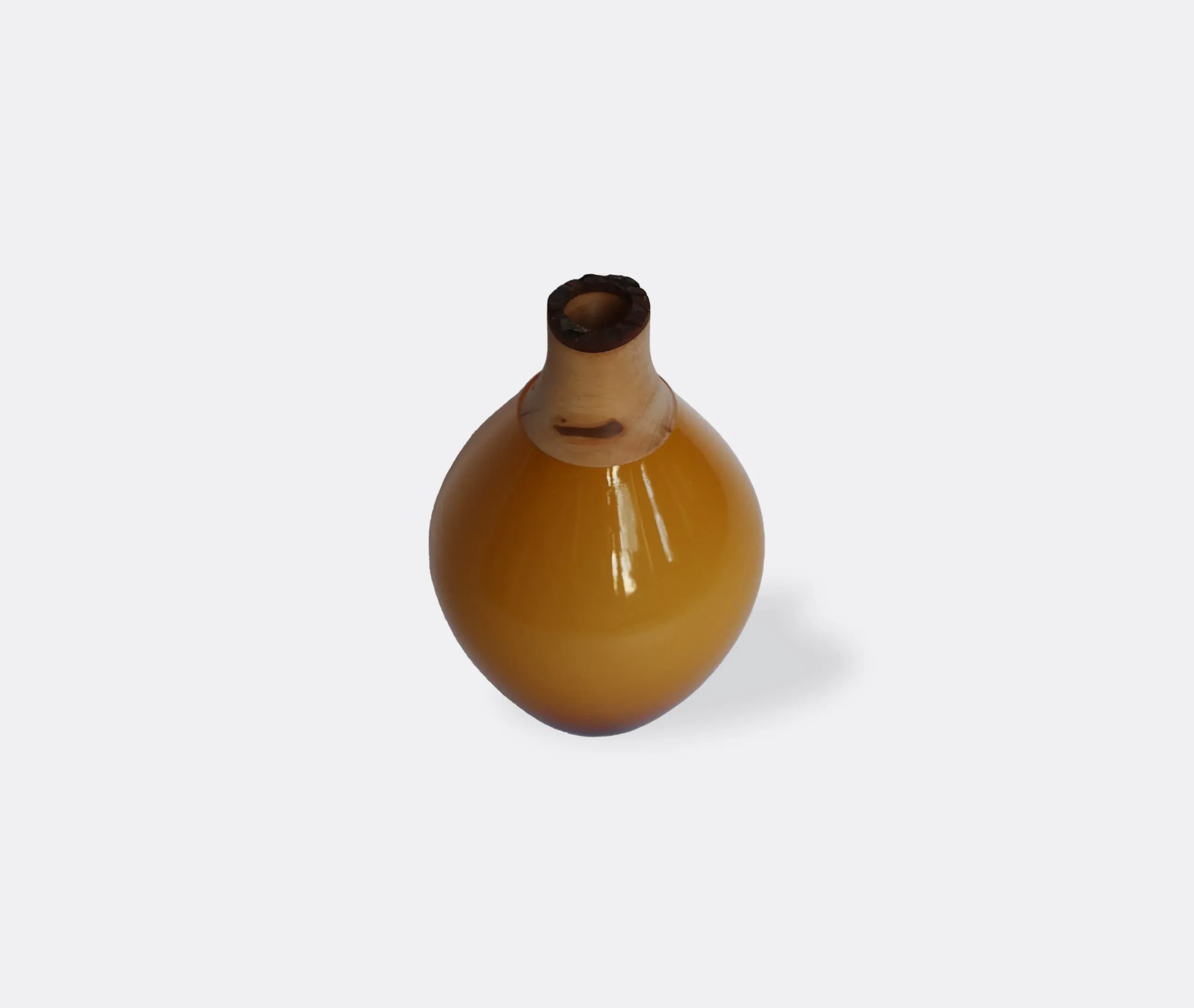 Stacking Vessel with Lid - Caramel, Glass