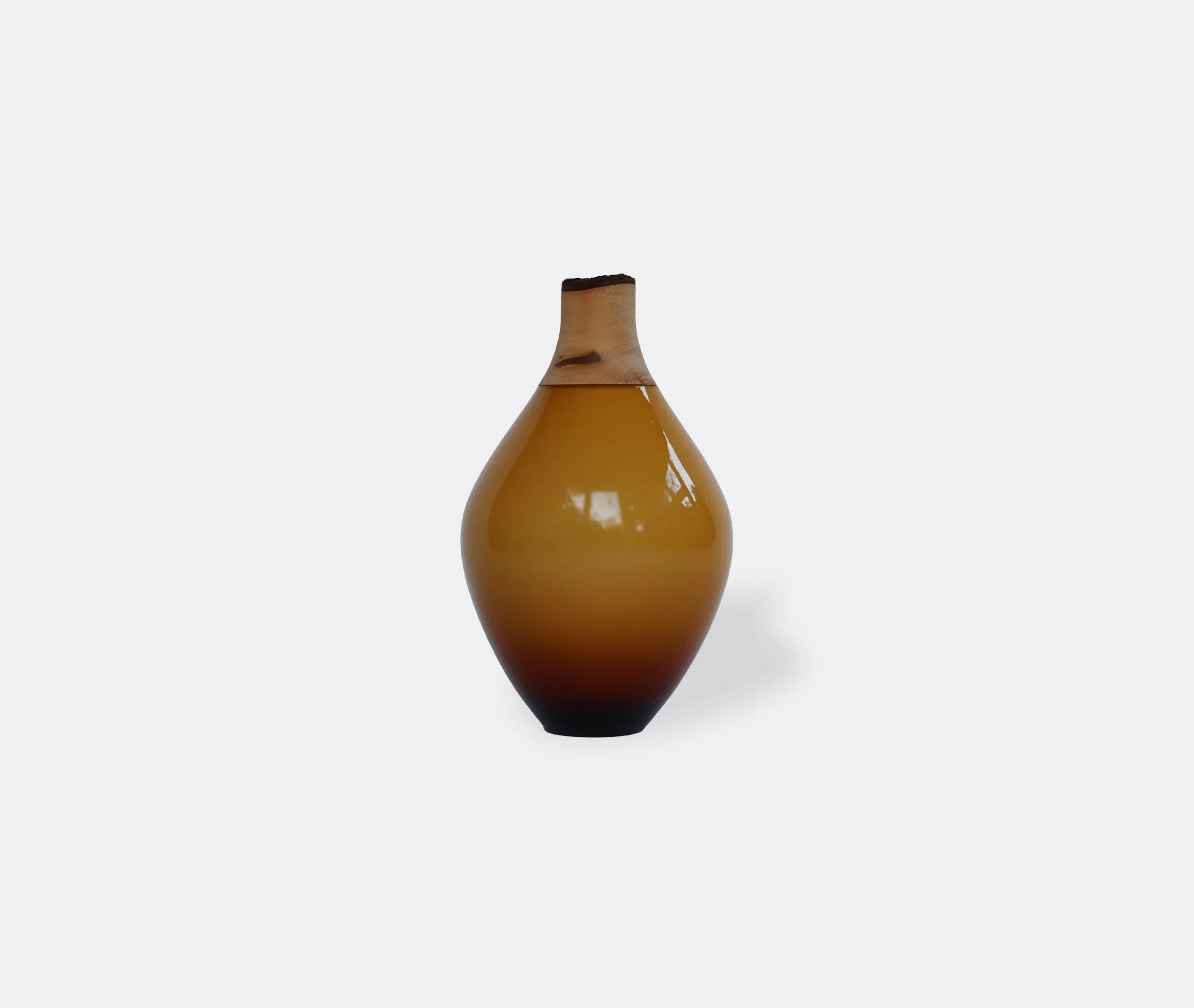 Stacking Vessel with Lid - Caramel, Glass image