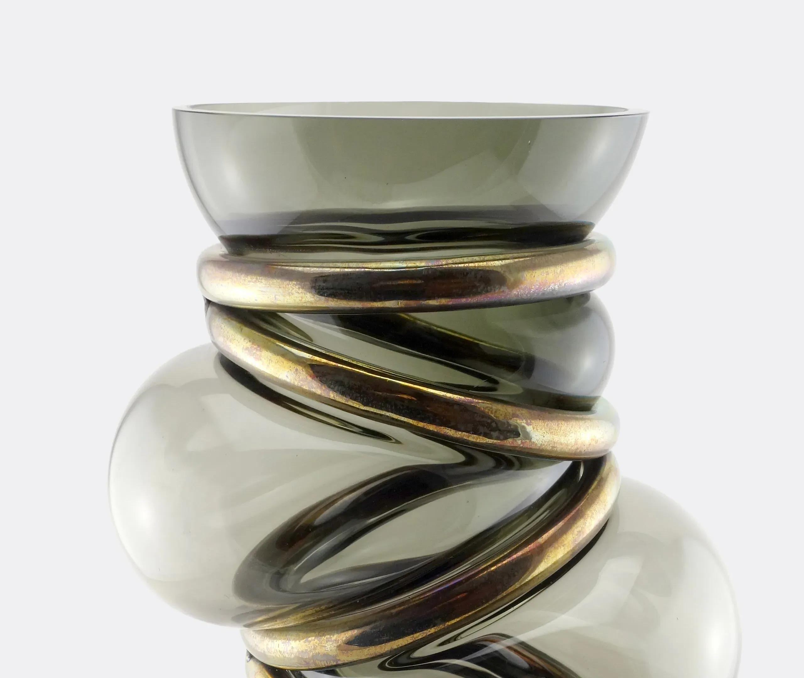 Chain Ring Vase - Smoke Grey alternate view