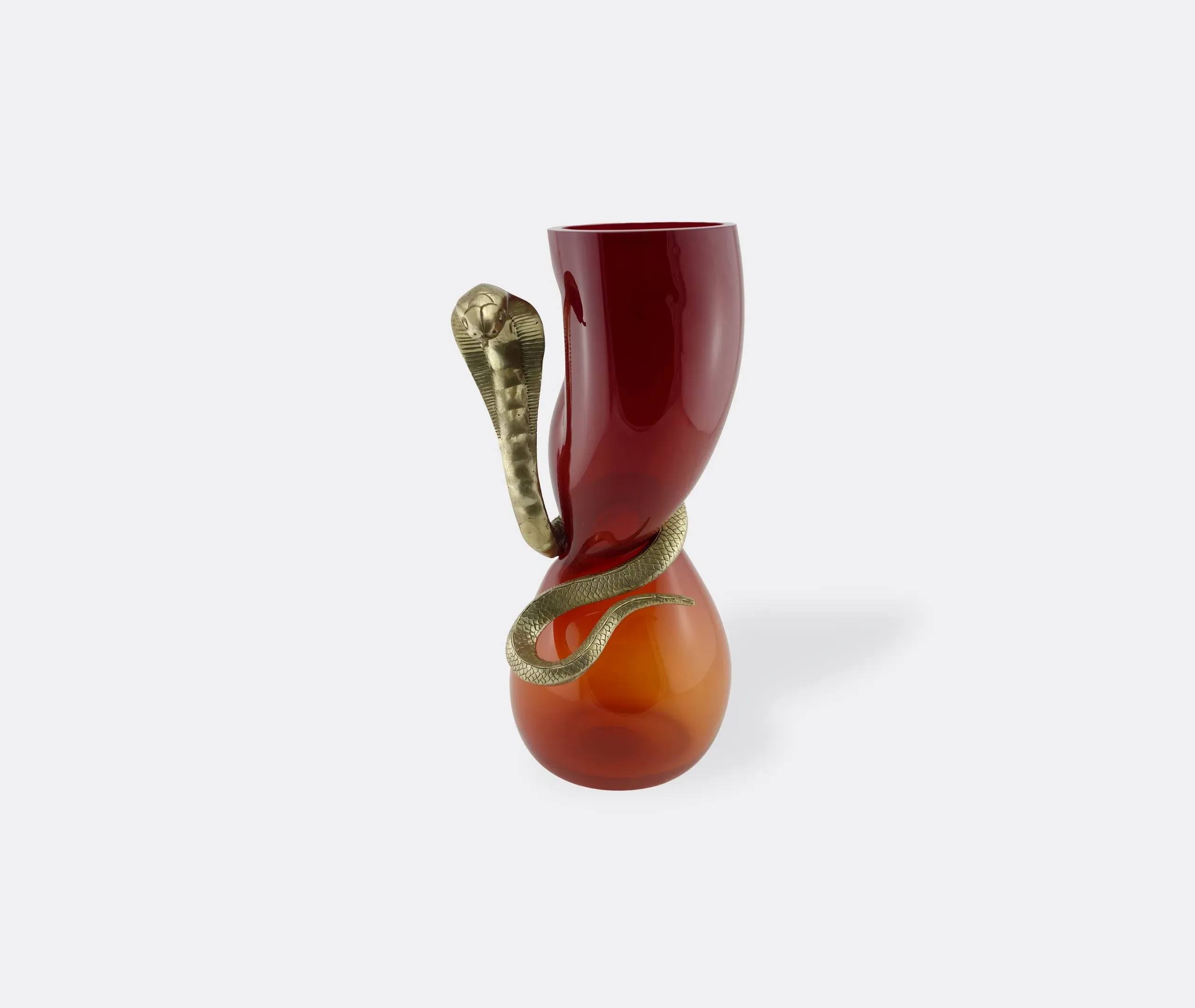 Cobra Vase - Red, Glass