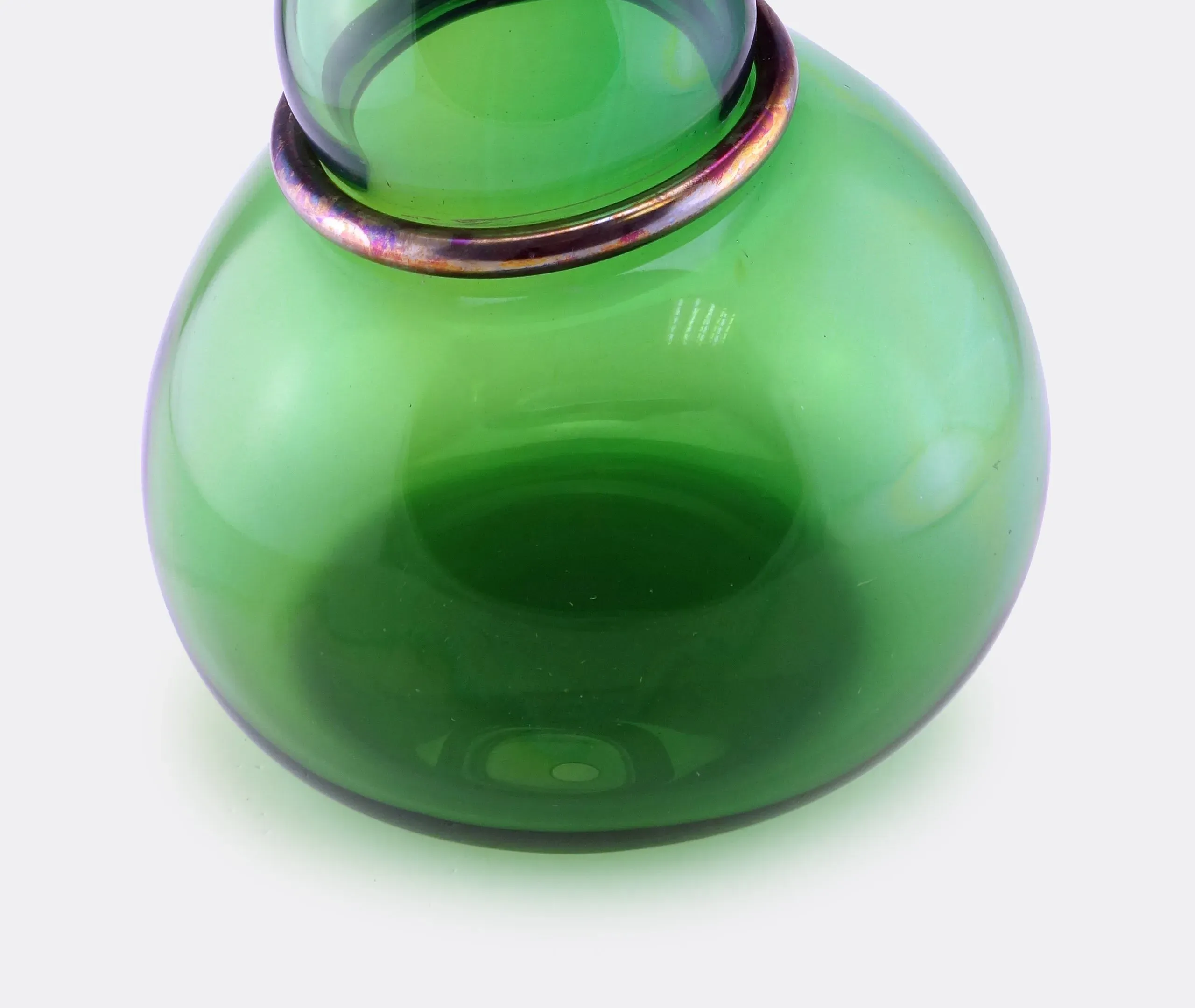 Double Ring Vase - Green, Glass