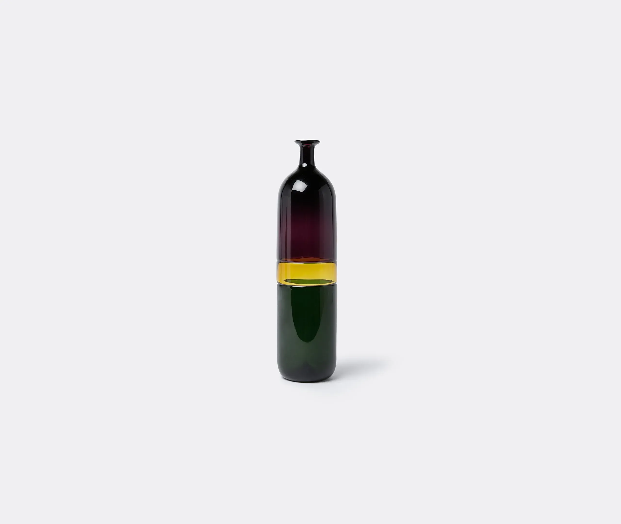 Curved Glass Bottle - Multi-Color, Murano Glass image