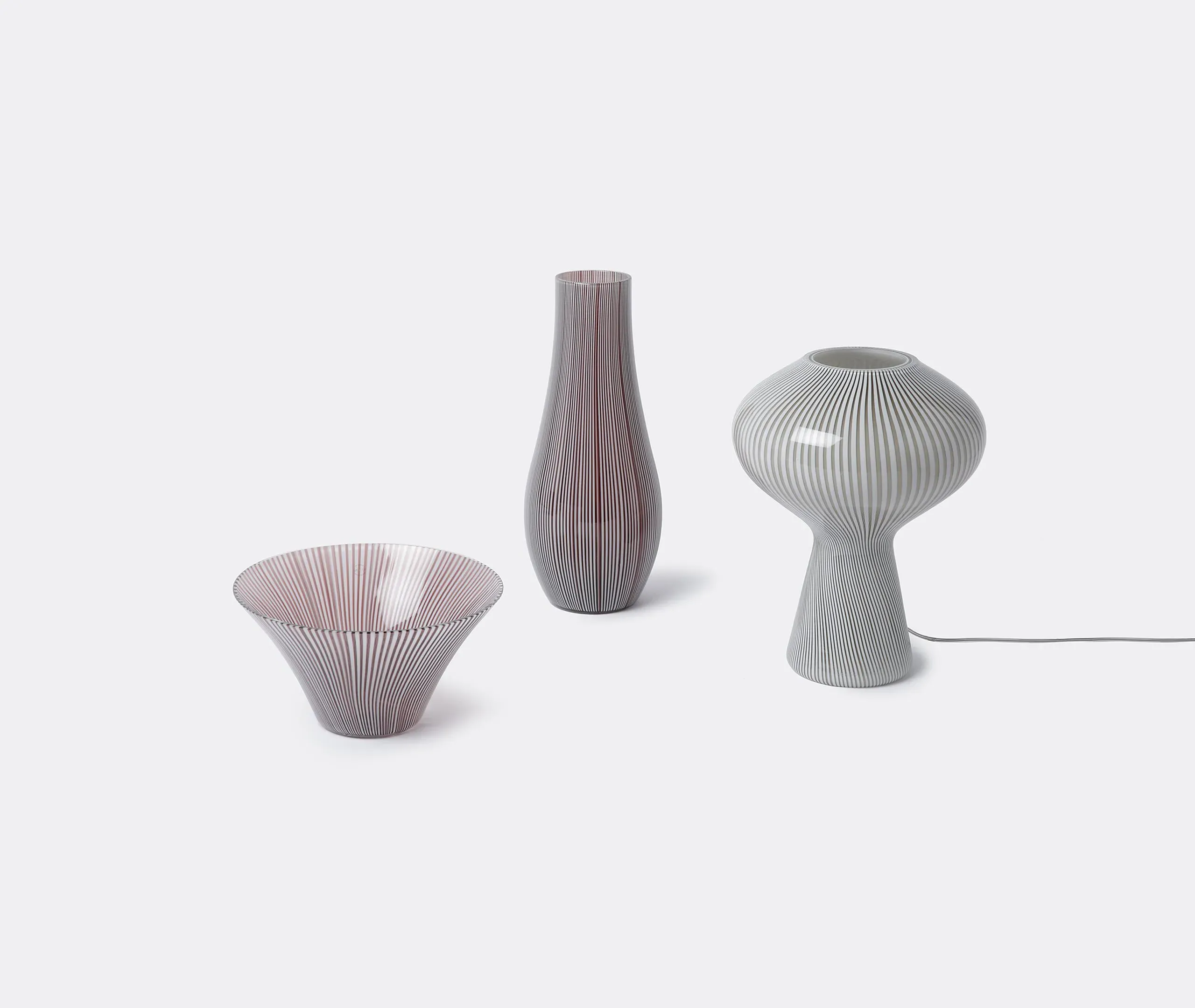 Fungo Table Lamp - Taupe Grey, Murano Glass