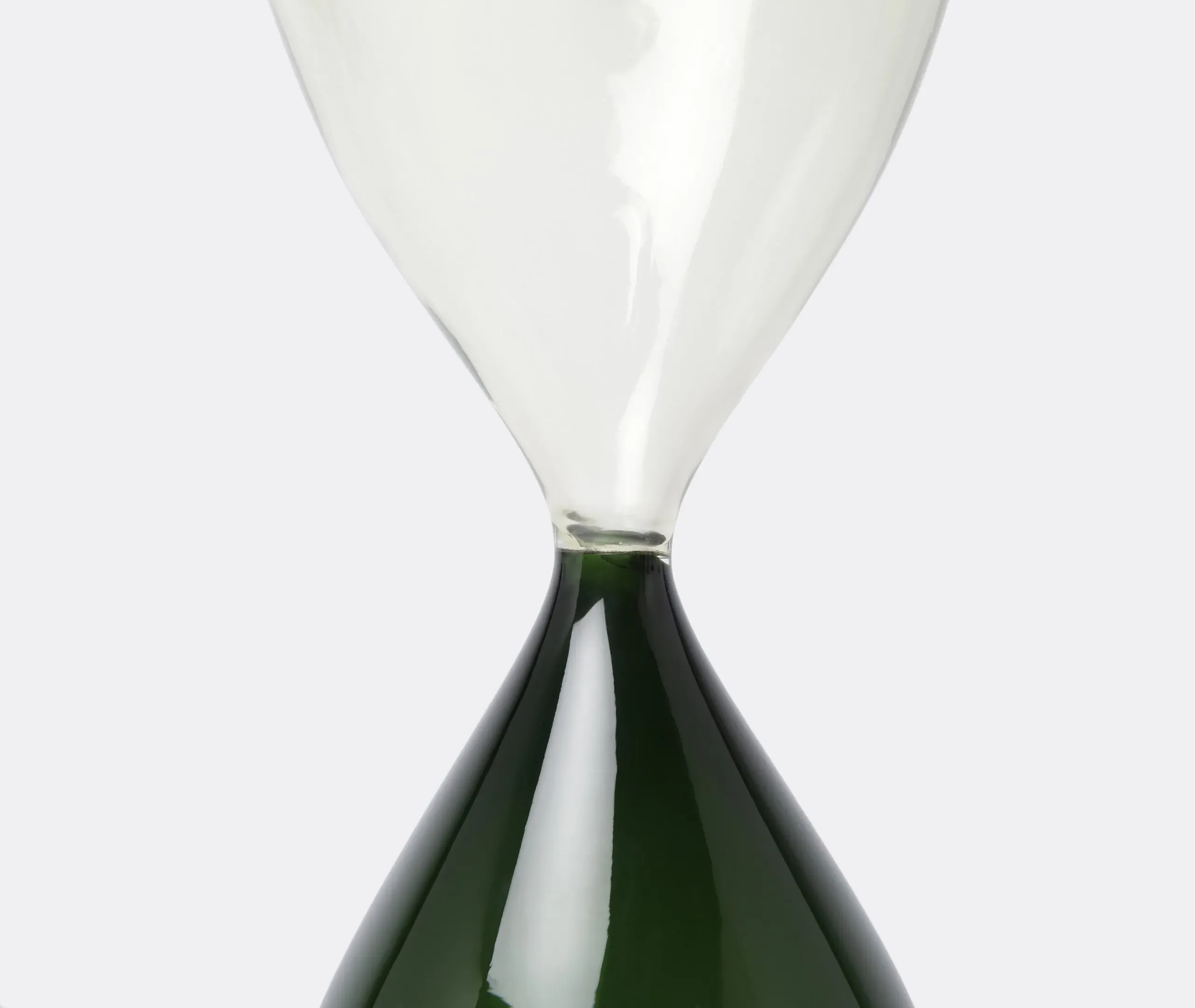 Hourglass Decorative Object - Green, Murano Glass