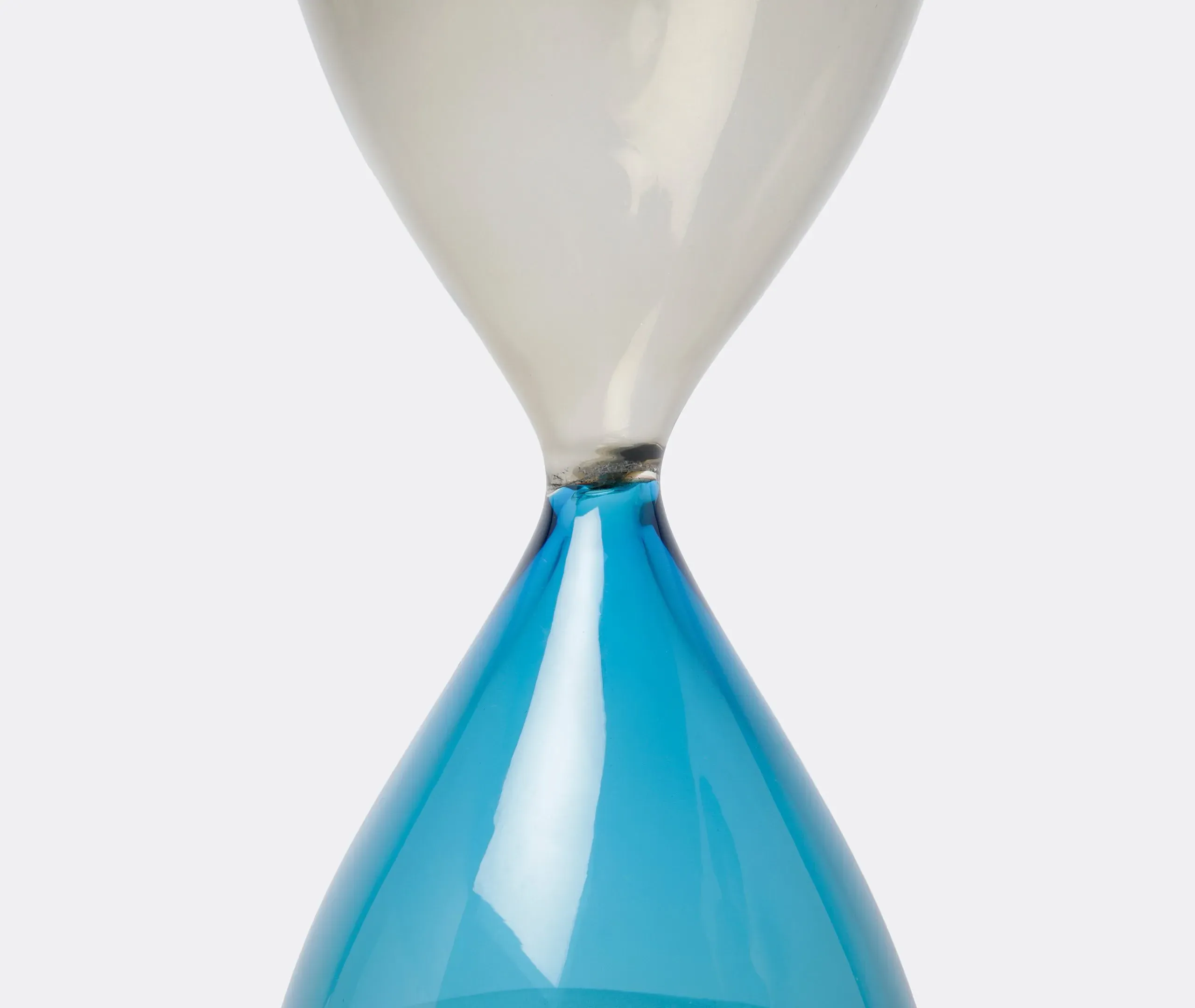 Hourglass Decorative Object - Grey, Murano Glass