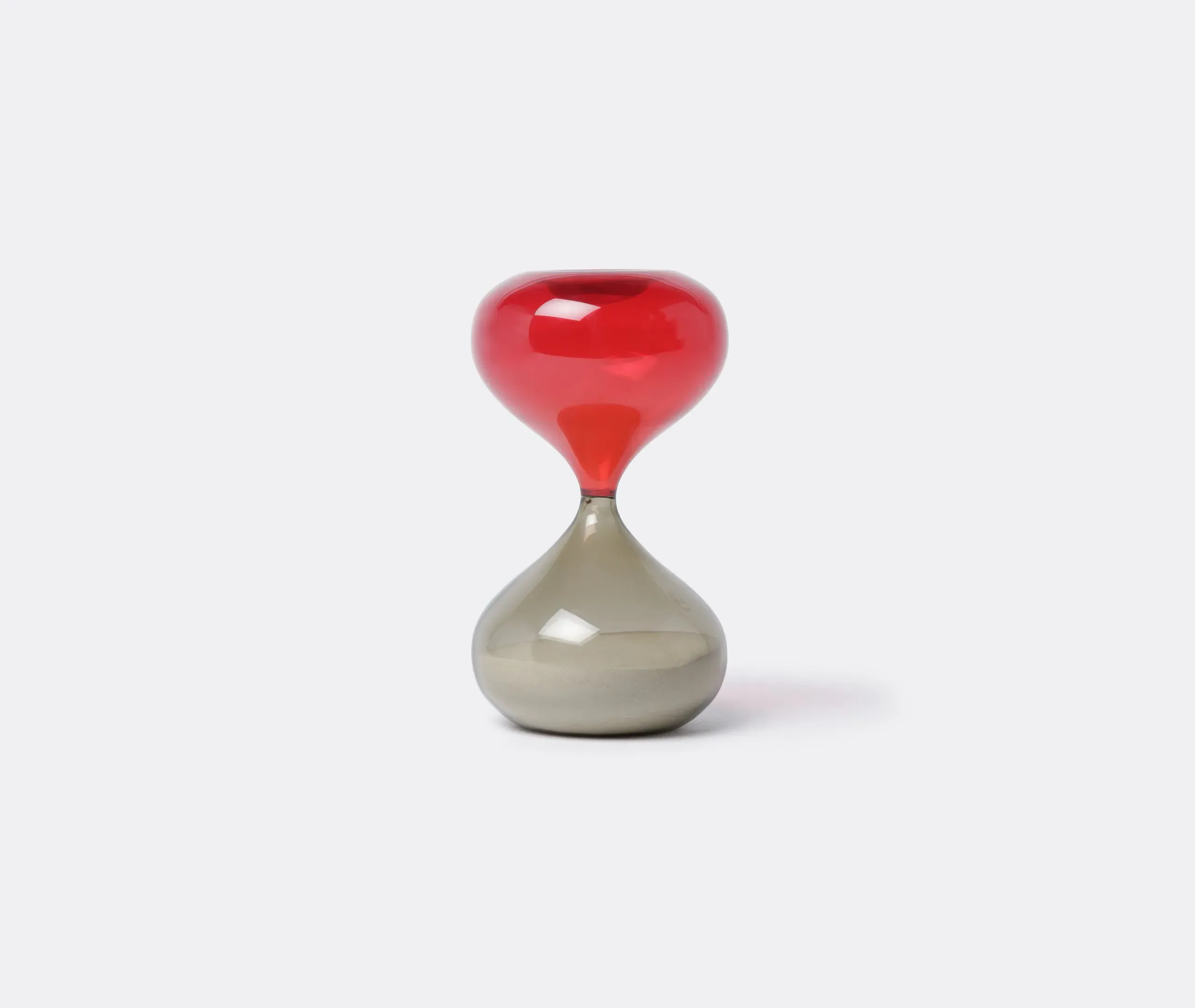 Hourglass Decorative Object - Grey, Murano Glass