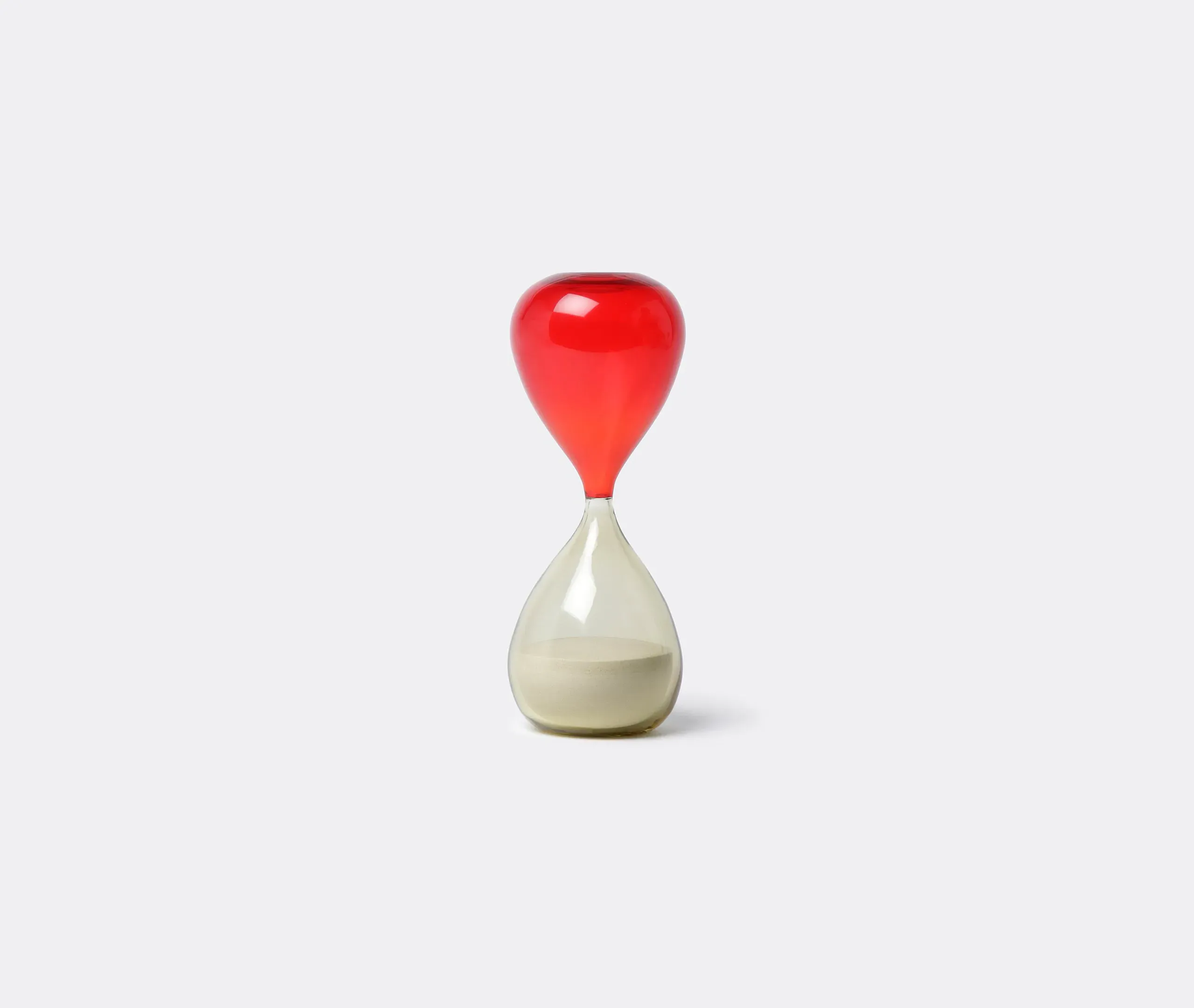 Hourglass Decorative Object - Red, Murano Glass