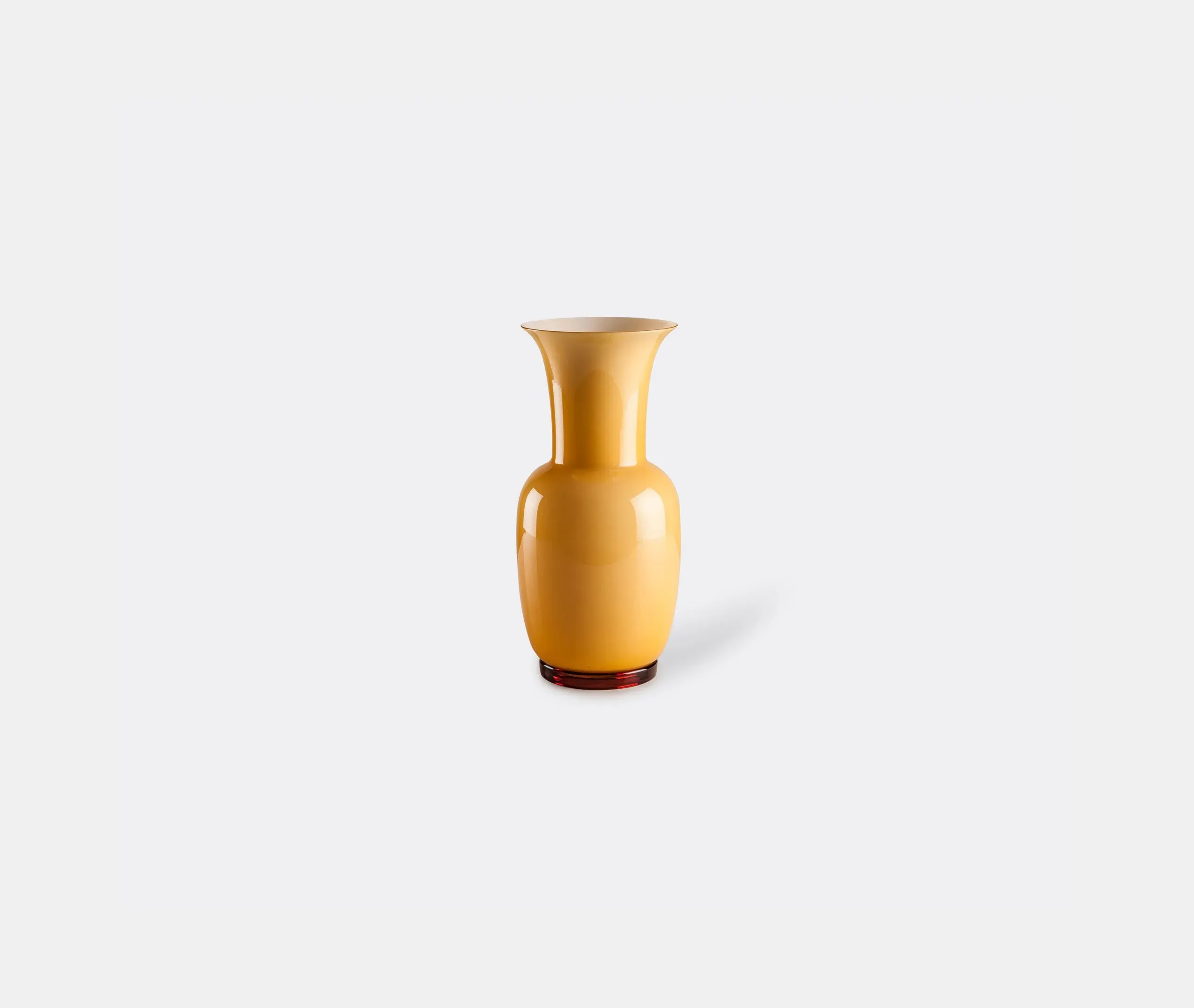 Large Opalino Vase - Amber, Blown Glass image
